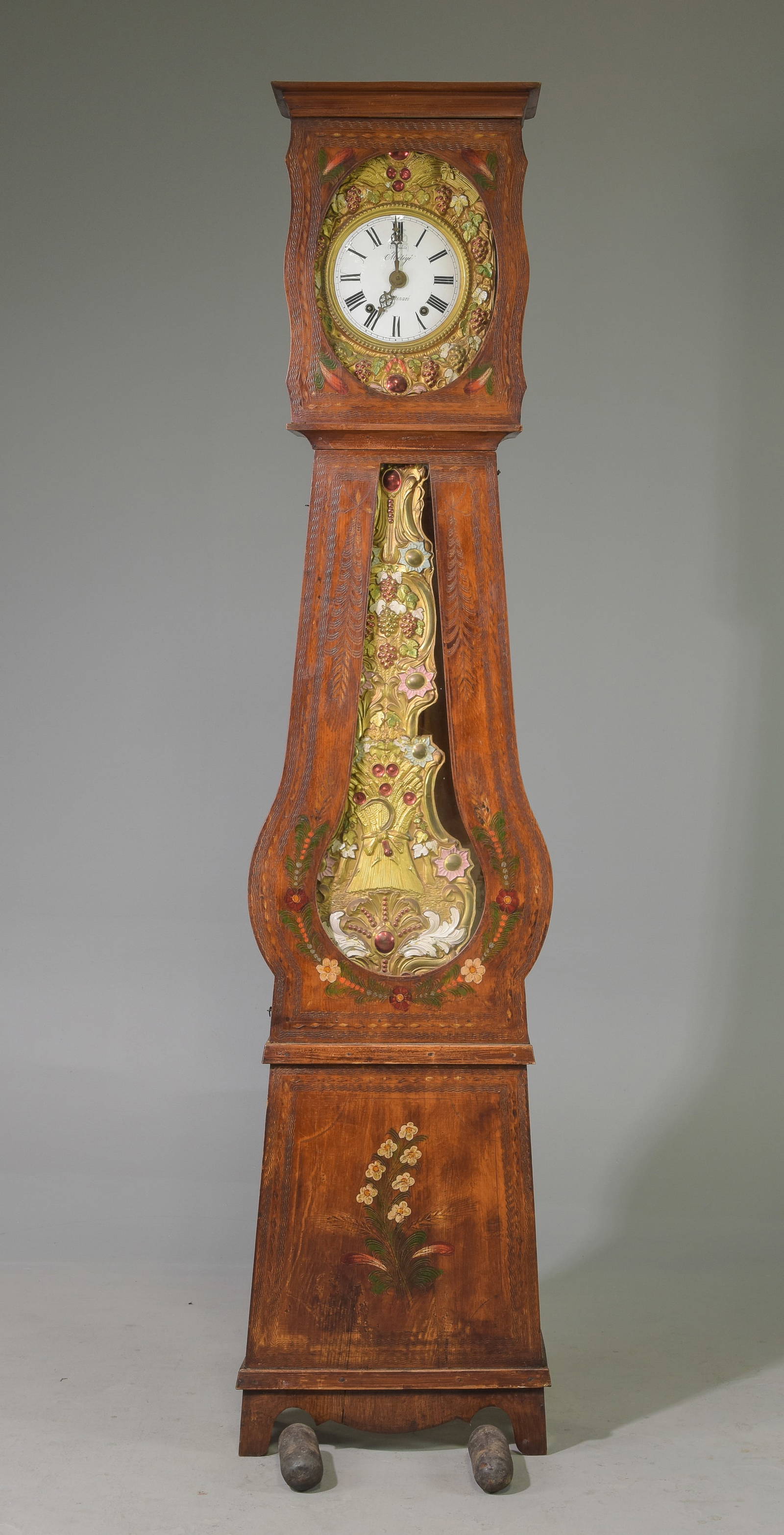 French Banjo Shaped Grandfather / Longcase Clock Auction