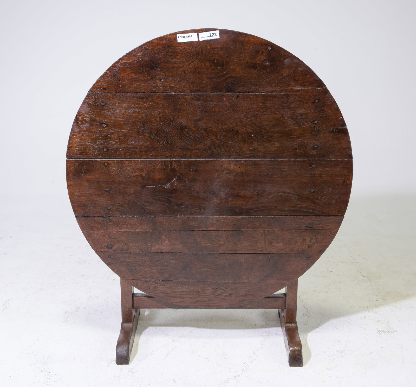 French Solid Oak Vendange Table: French Solid Oak Vendange Table / Tilt Top Wine Tasting Table - Tilted this is 45 in tall x 40 x 17, When used as a table this is 27 in tall x 40 x 39.25