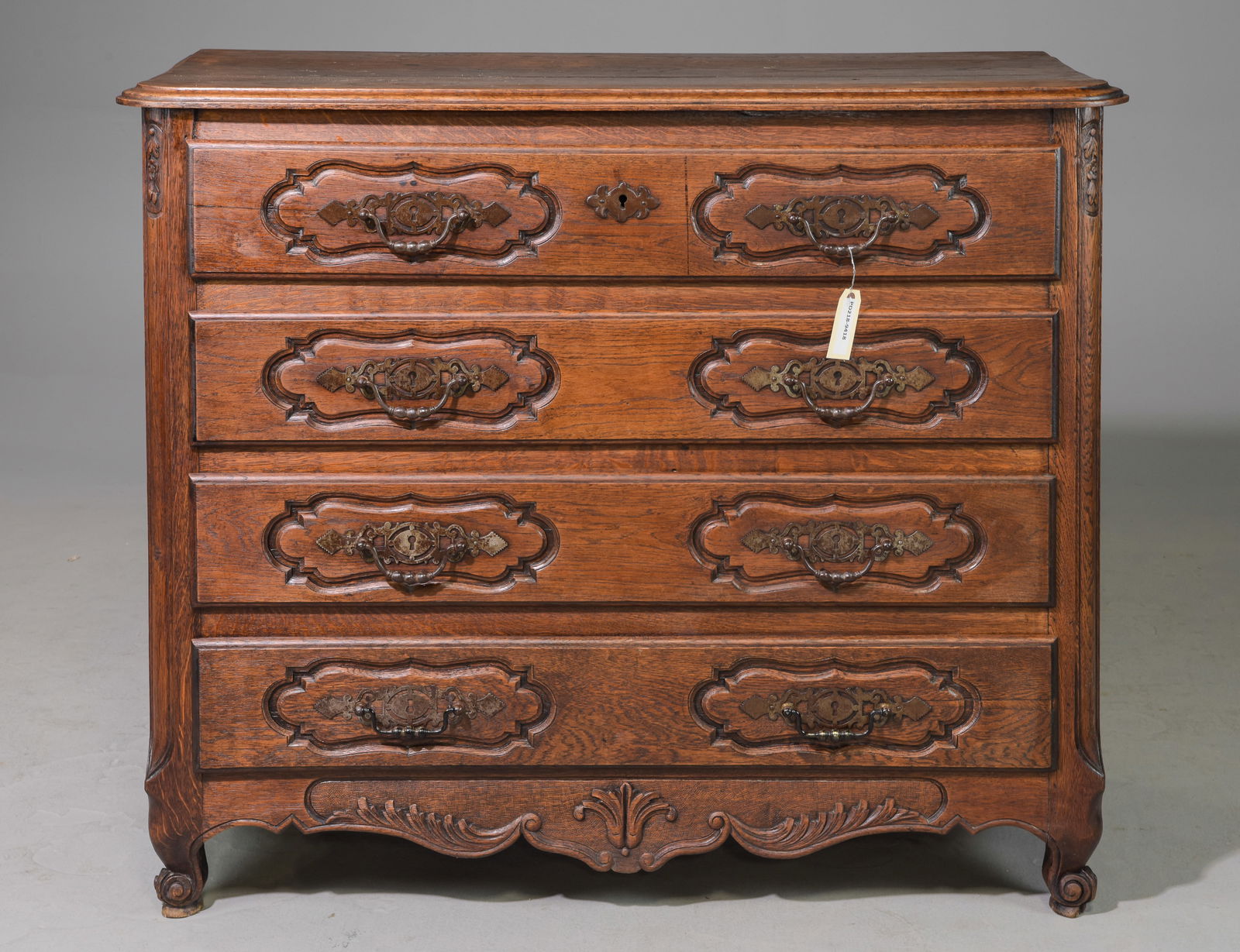 Louis XV Style Oak Four Drawer Chest (1 of 4)
