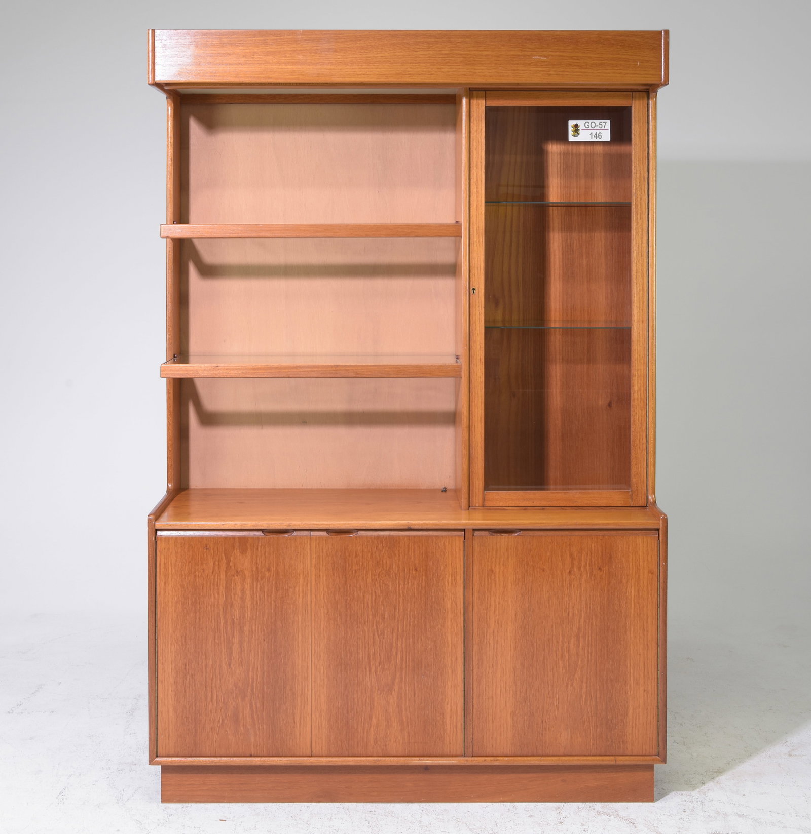 Mid Century Modern Cocktail Cabinet/Back Bar: Danish Modern Style Cocktail Cabinet/Back Bar - 72 in tall x 48 x 16
