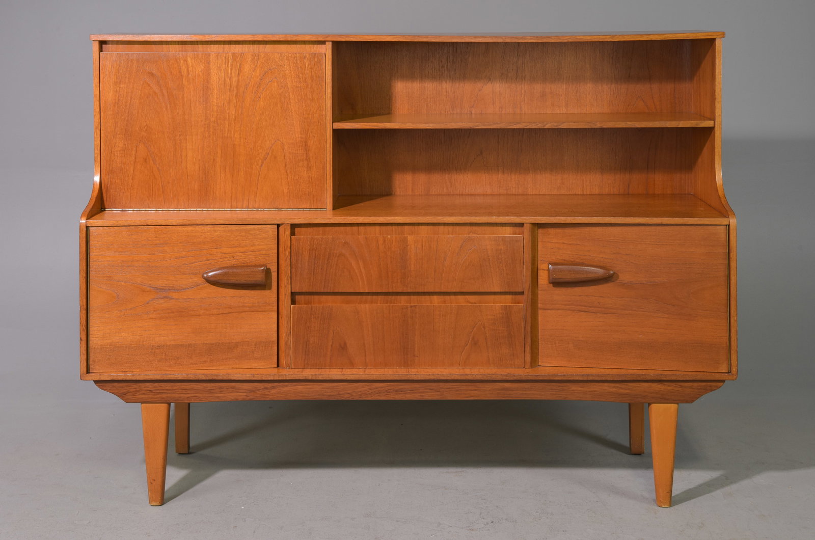Mid Century Modern Cocktail Cabinet - Oval Handles (1 of 8)