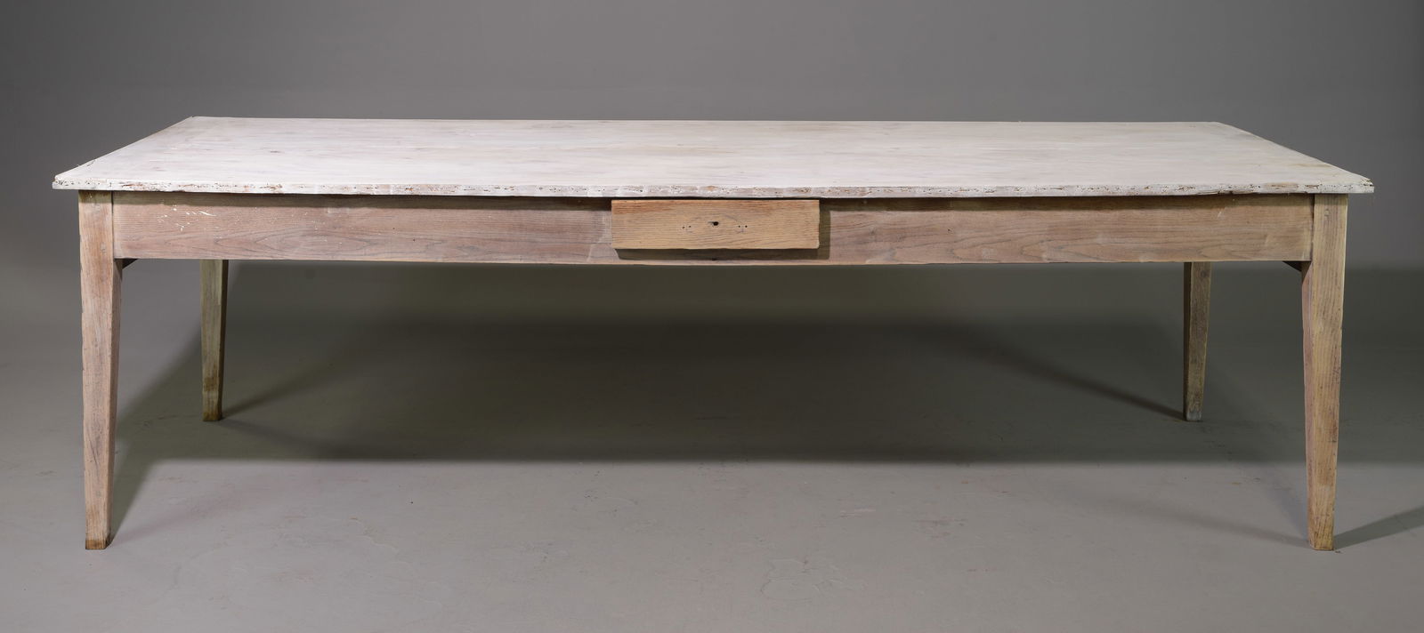 French Painted Oak Farmhouse / Country Store Table (1 of 7)