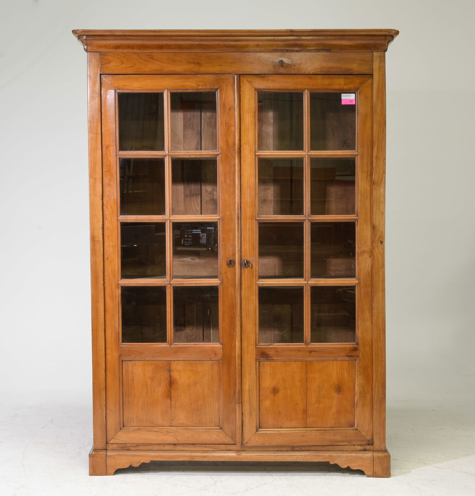 Louis Philippe Style Double Door Cherry Bookcase (1 of 2)