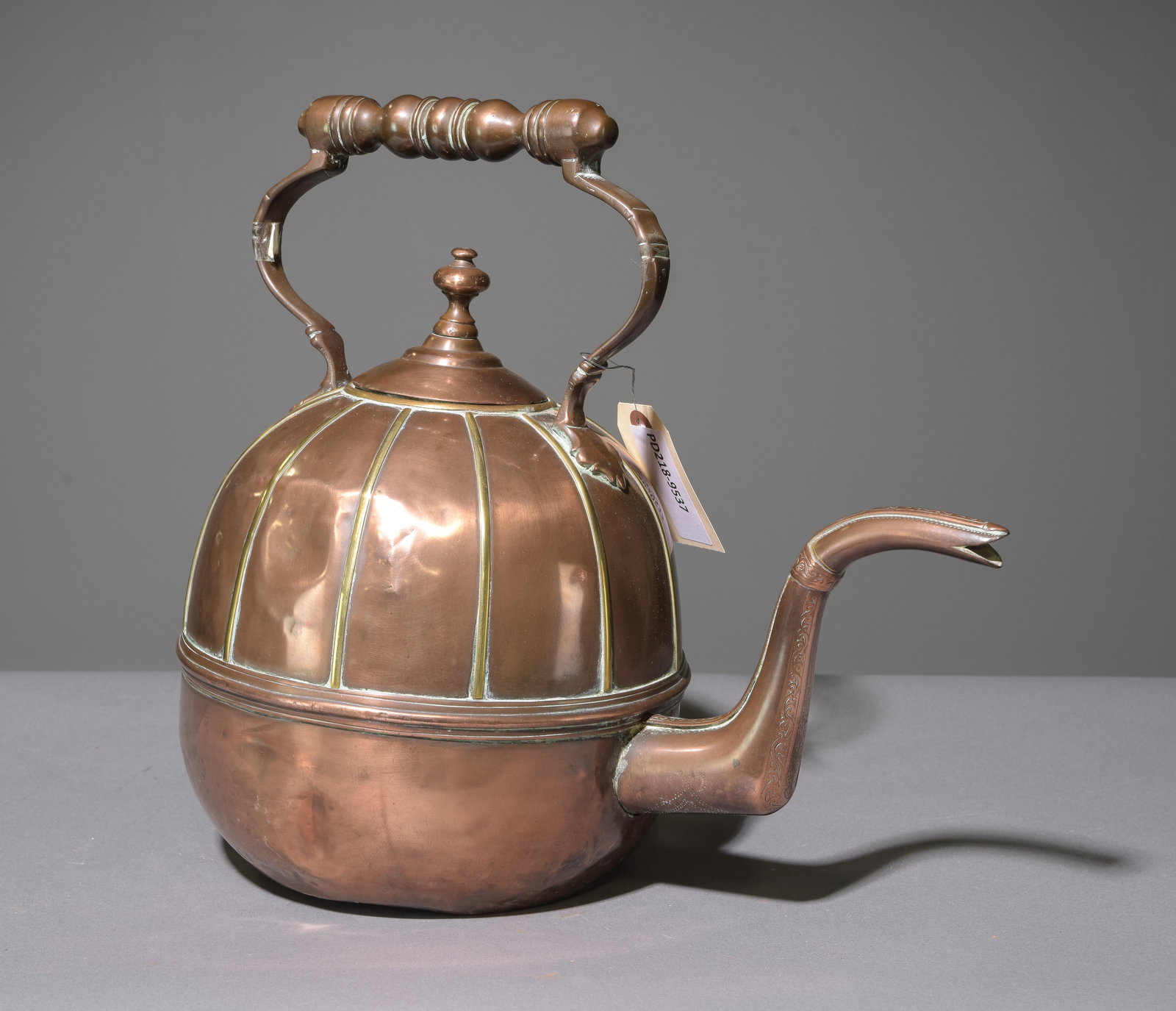 French Copper & Brass Large Tea / Coffee Kettle (1 of 4)
