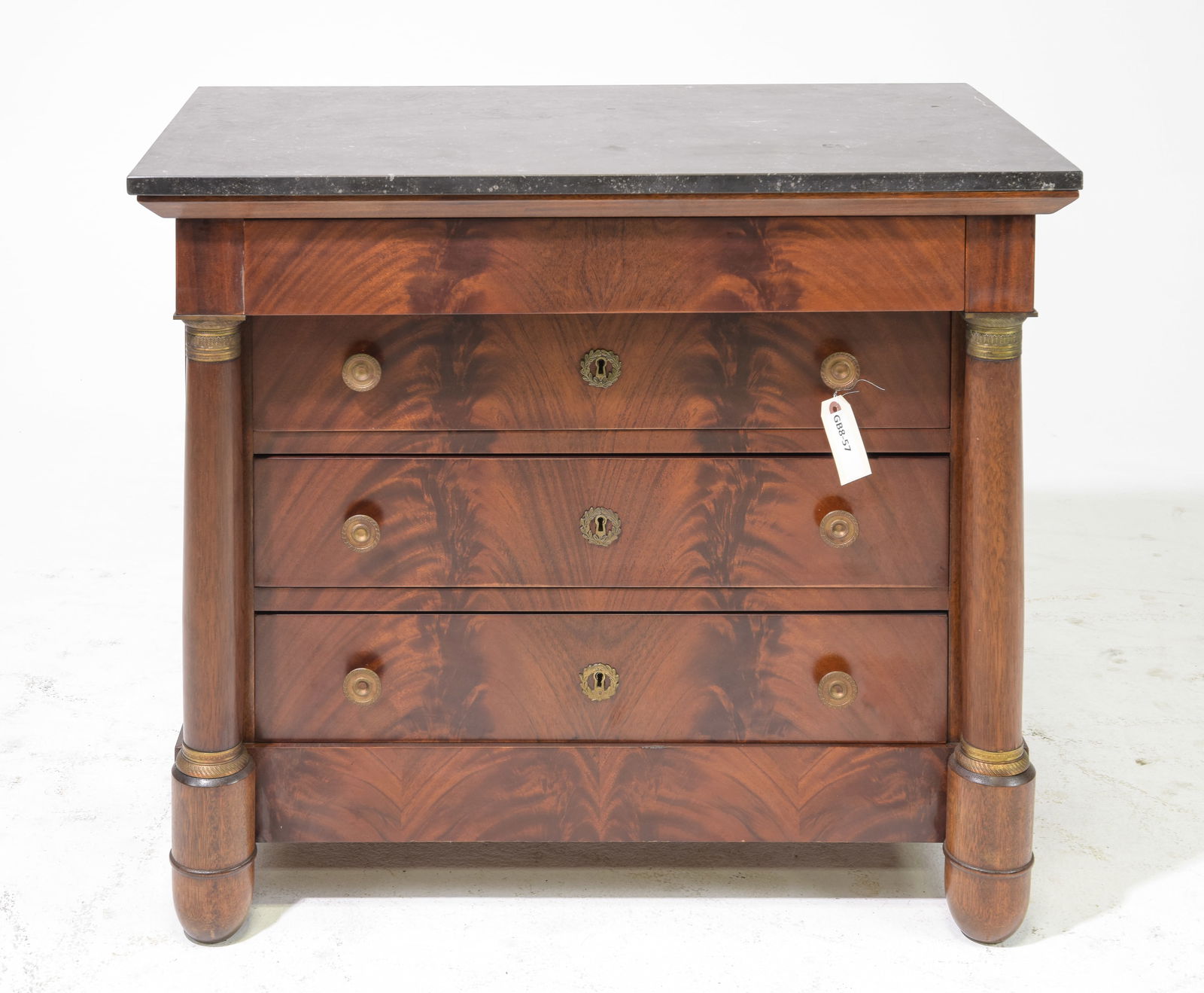 Empire Style Marble Top 4 Drawer Chest (1 of 3)