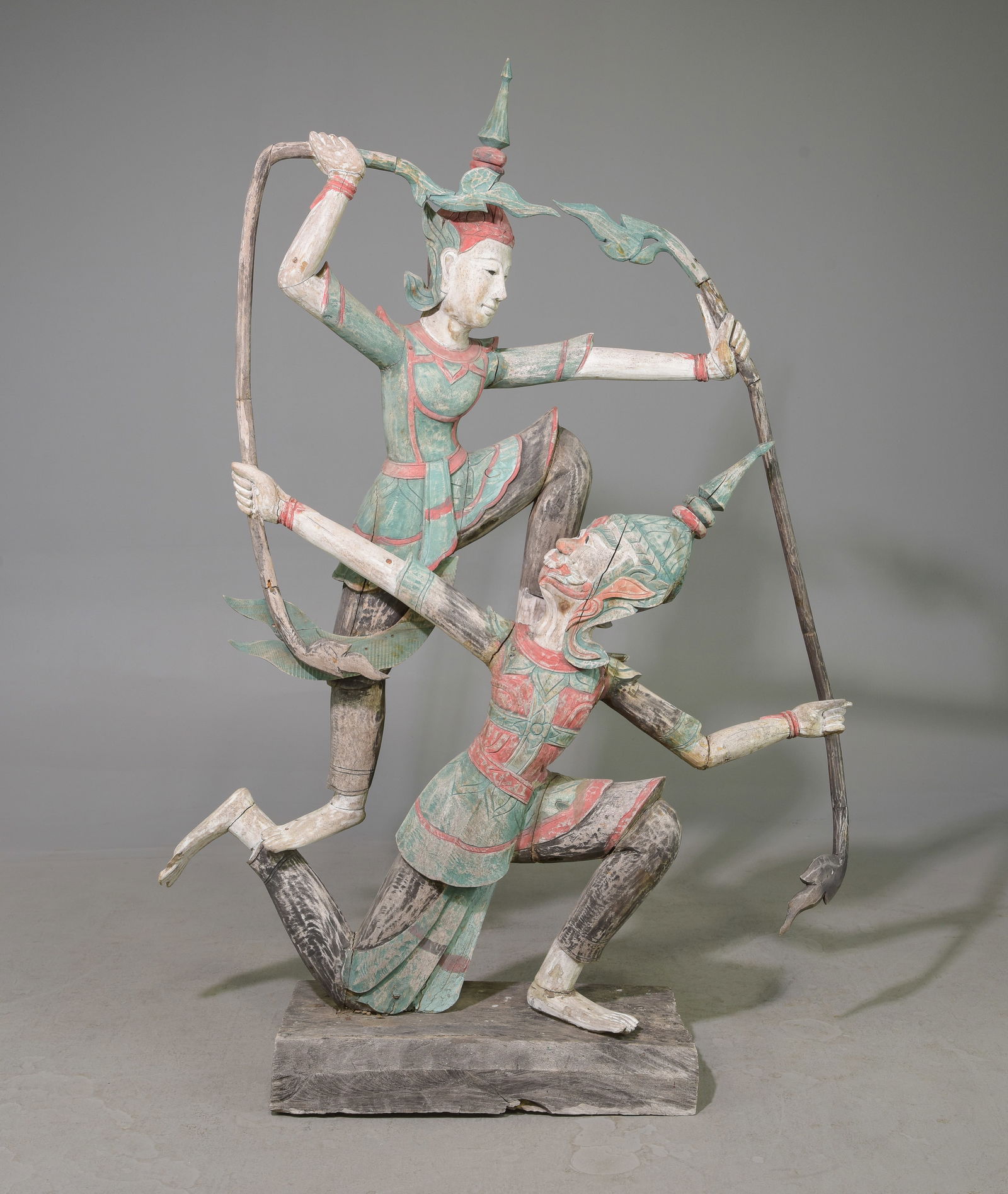 Early Teppanom Polychromed Wood Thai Statue (1 of 6)