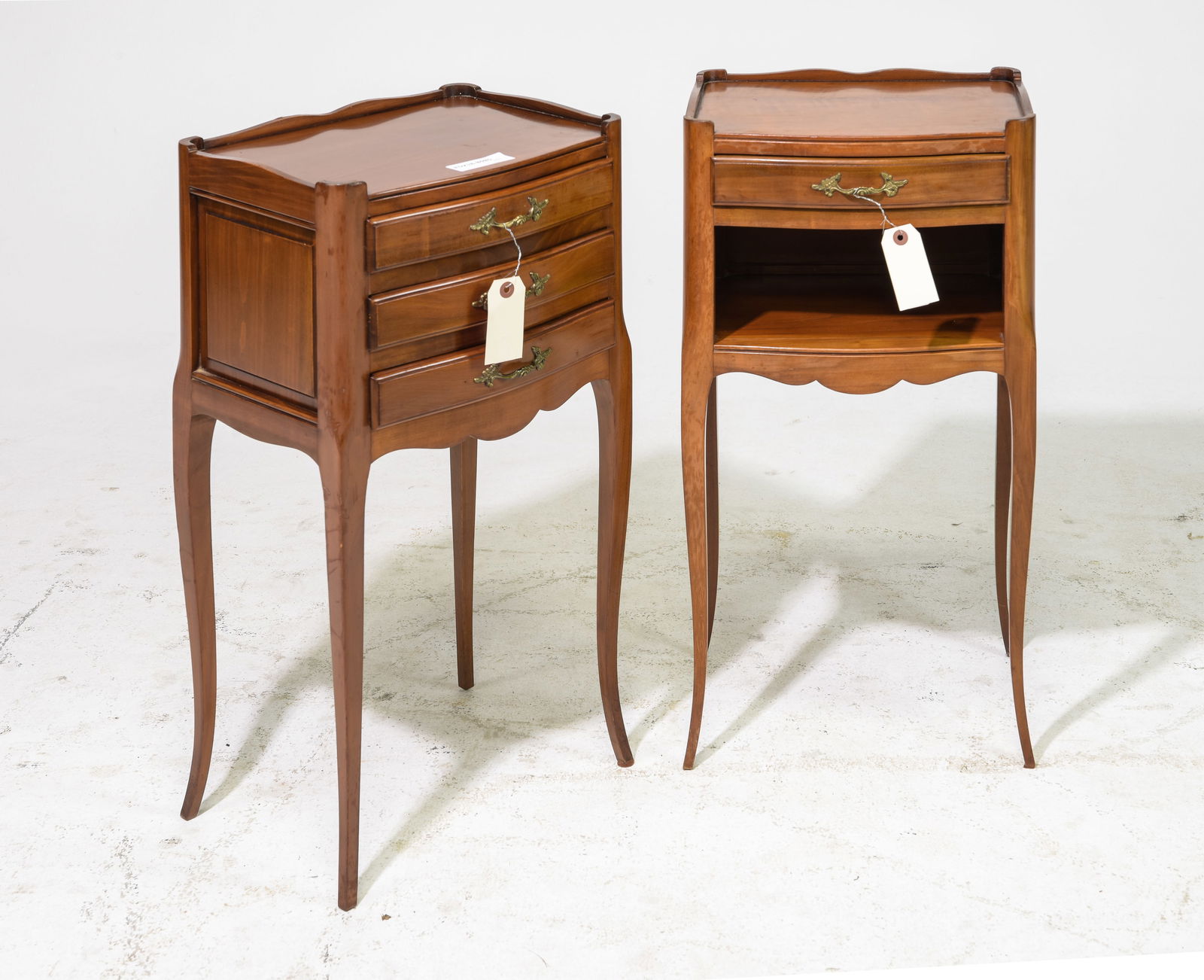 French Pair of Cherry Nightstands with Drawers (1 of 2)