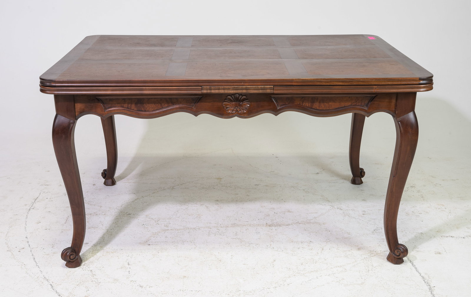 Louis XV Style Walnut Draw Leaf Dining Table (1 of 4)