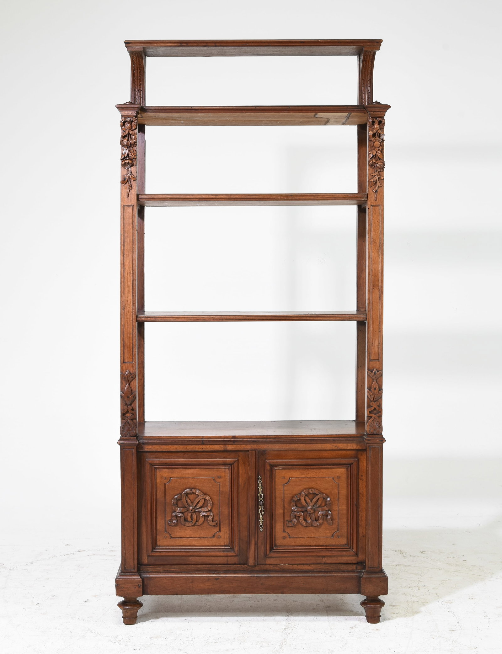French Walnut Open Bookshelf / Display Rack (1 of 9)