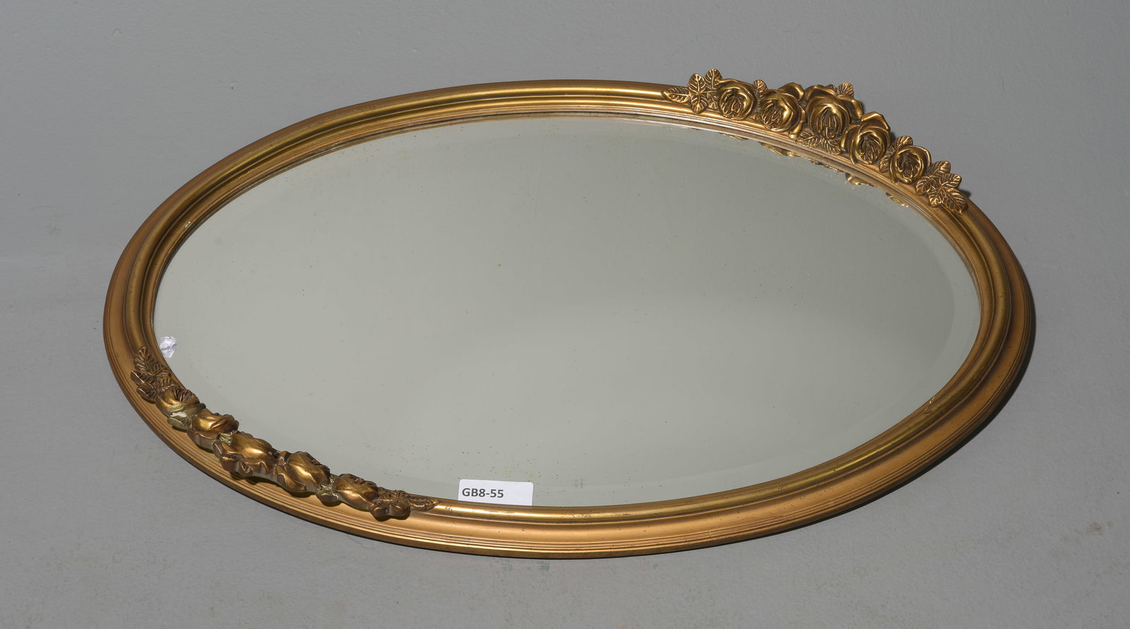 French Gold Framed Oval Beveled Mirror (1 of 3)