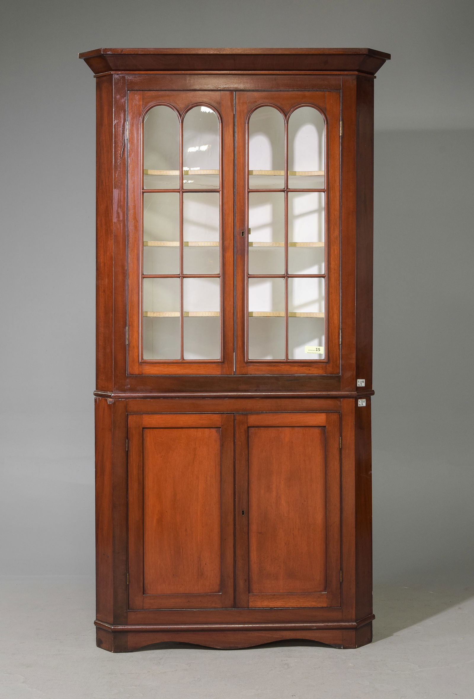 British Mahogany Large Corner Cupboard c.1890's (1 of 3)