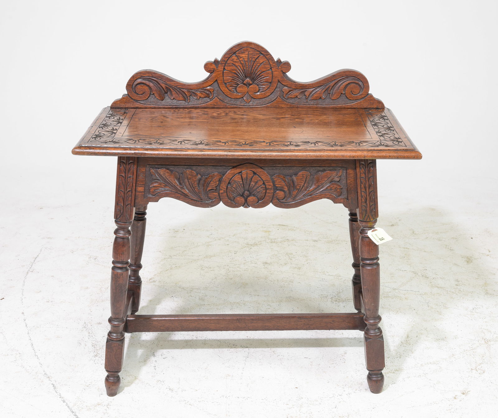 British Finely Carved Oak Hall Table c.1920's-30's (1 of 4)