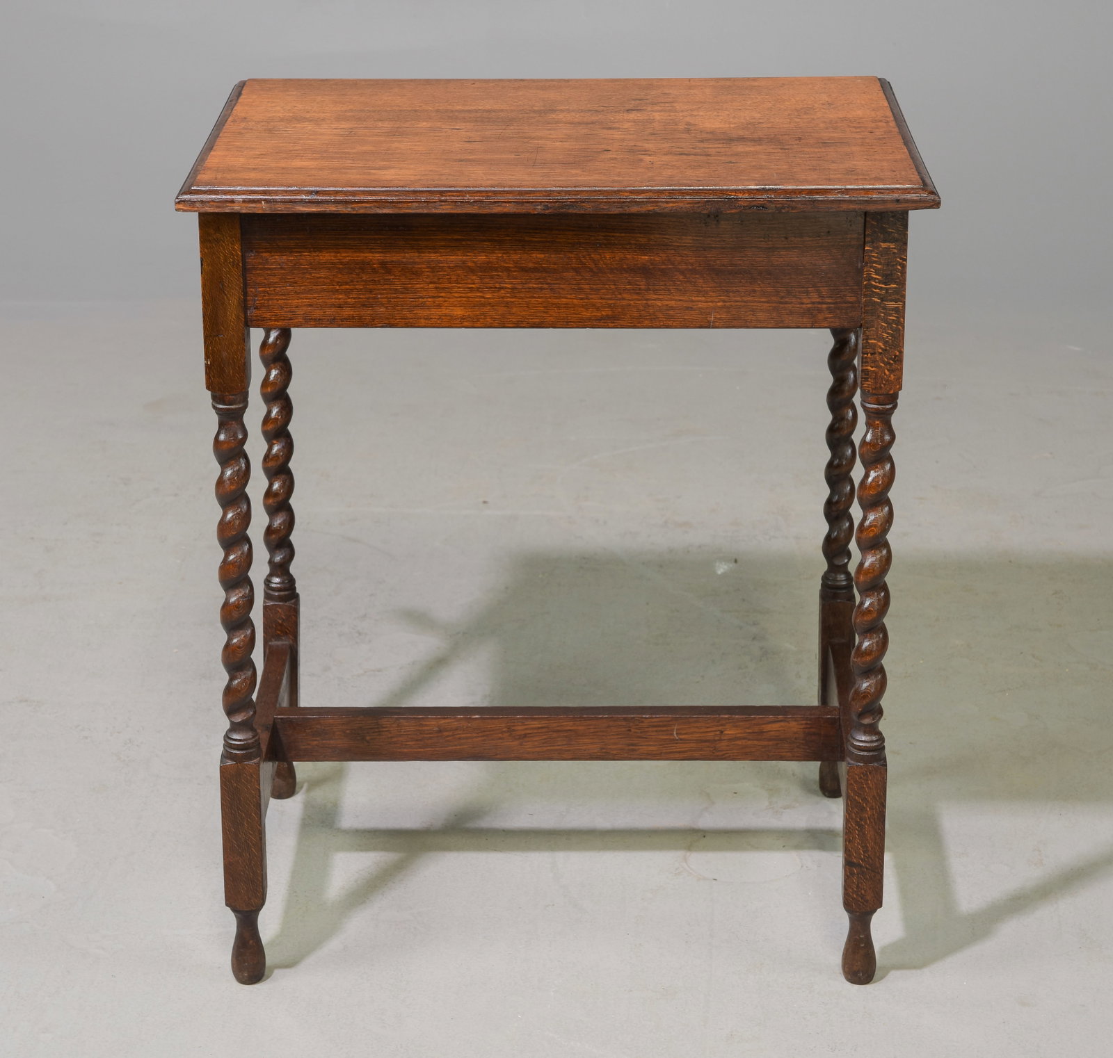 British Oak Barley Twist Occasional Table #2: British Oak Barley Twist Occasional Table - 28 in tall x 24 x 16