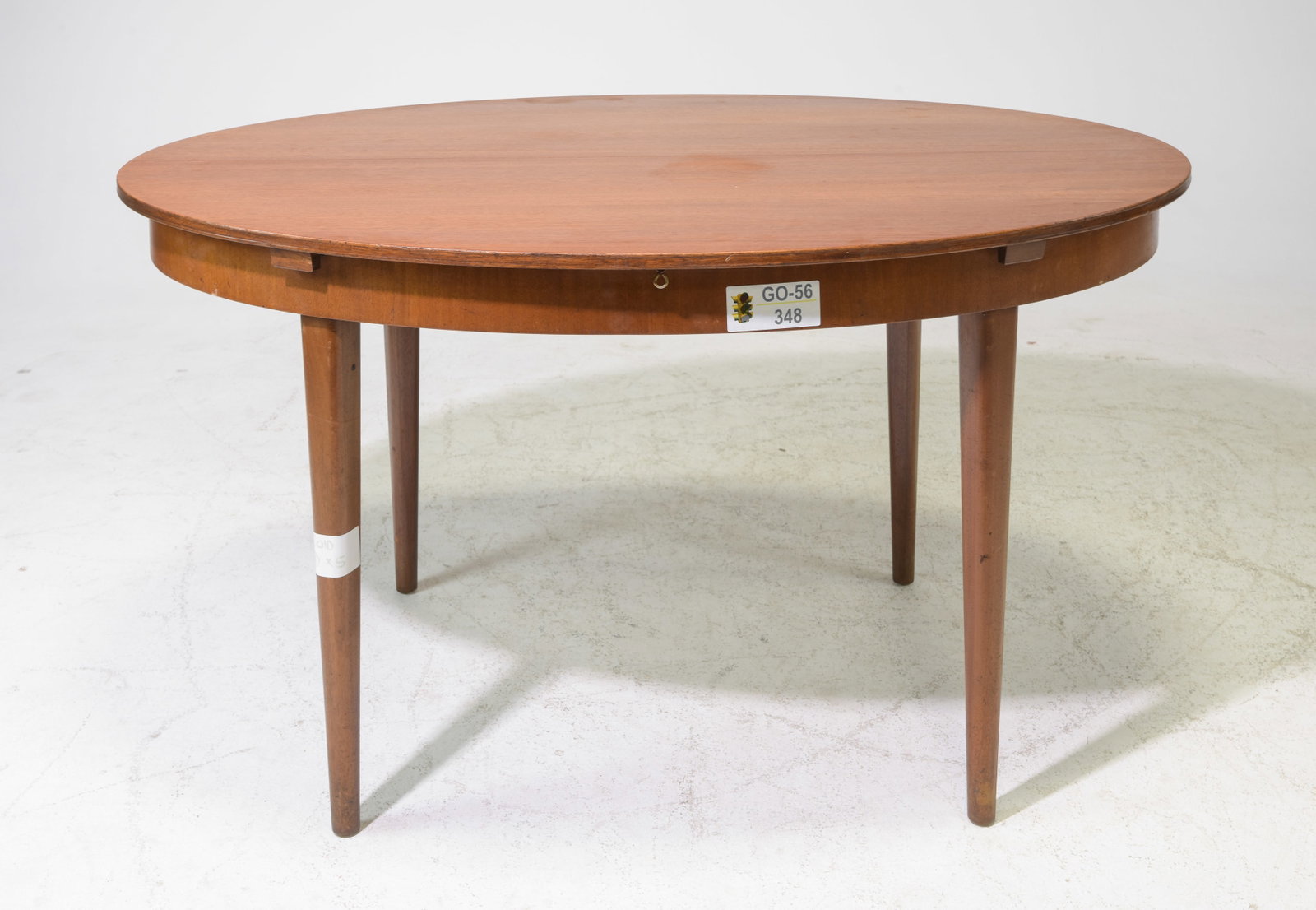Mid Century Modern Oval Table - Greaves & Thomas: Danish Modern Style Oval Table with Leaf by Greaves & Thomas - 30 in tall x 55 x 38, Leaf adds an additional 18 inches