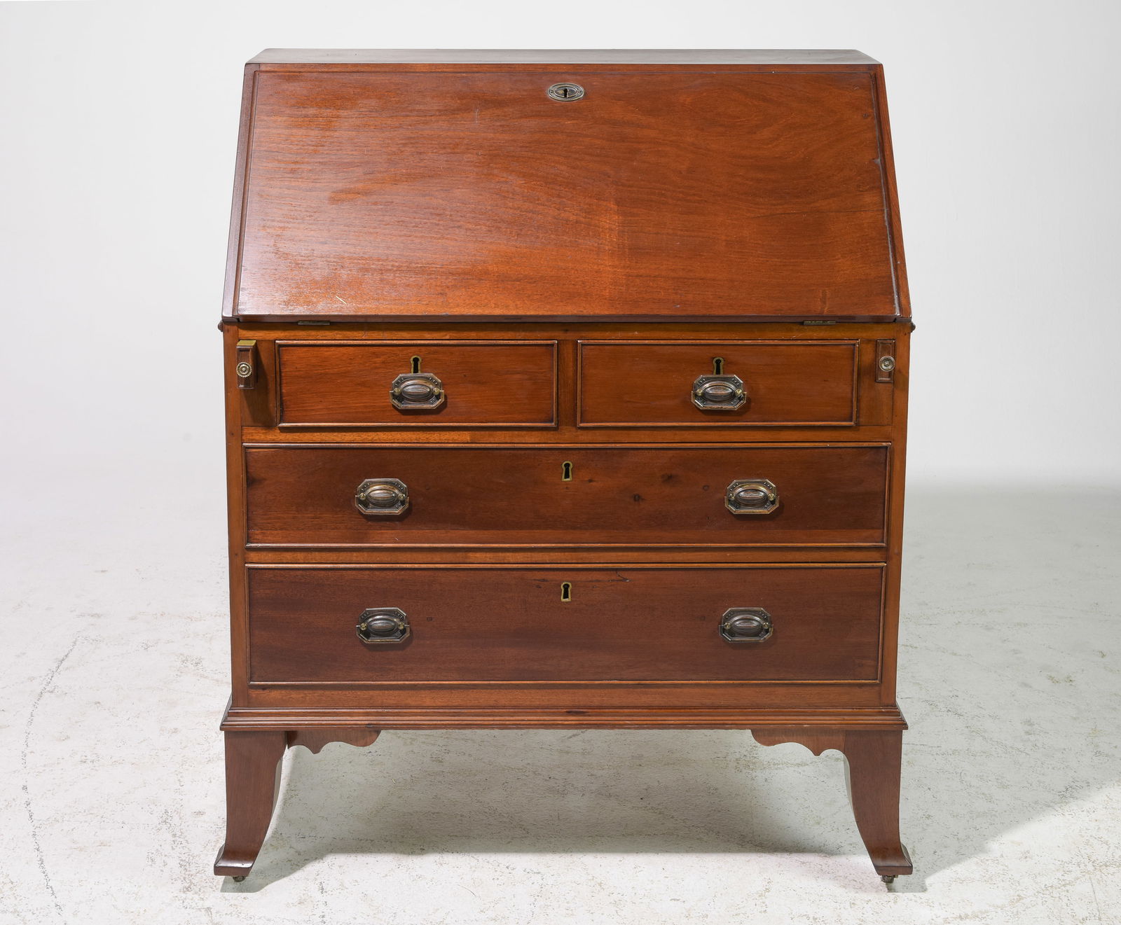 English Mahogany Drop Front Desk / Bureau c.1930's (1 of 4)