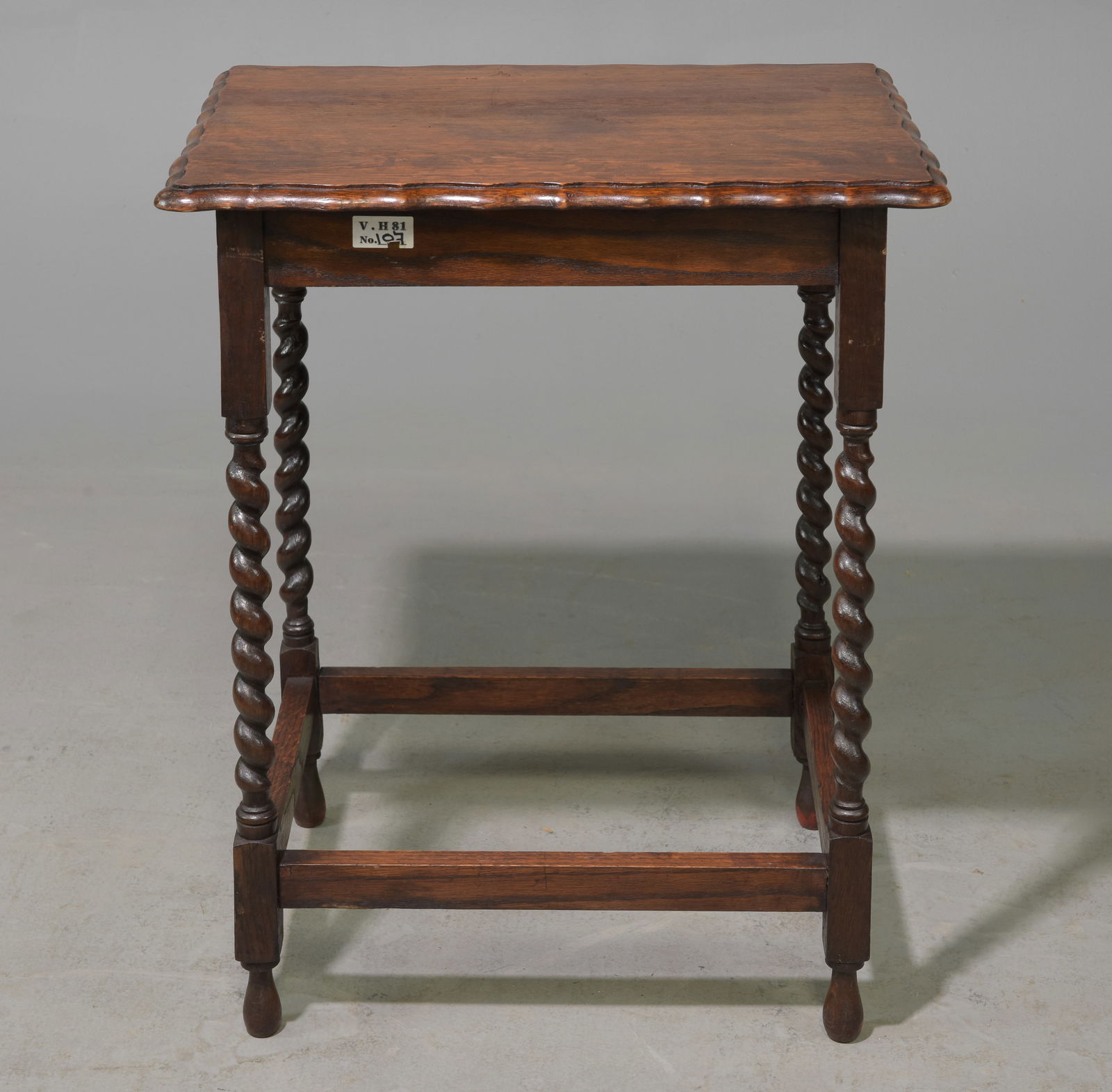 British Oak Barley Twist Occasional Table c.1920's (1 of 2)