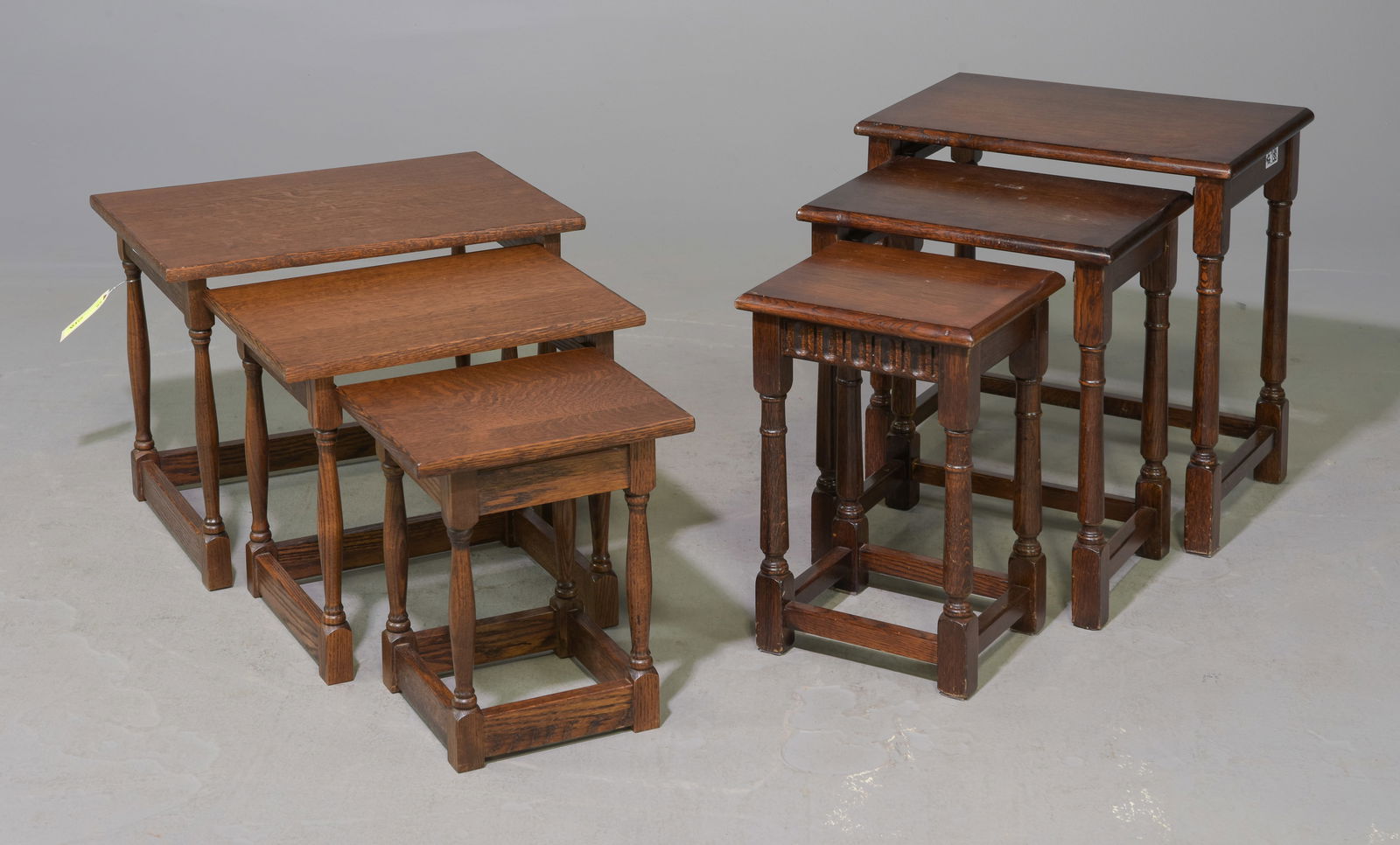Set Of 2 British Oak Nest Of 3 Tables (1 of 3)