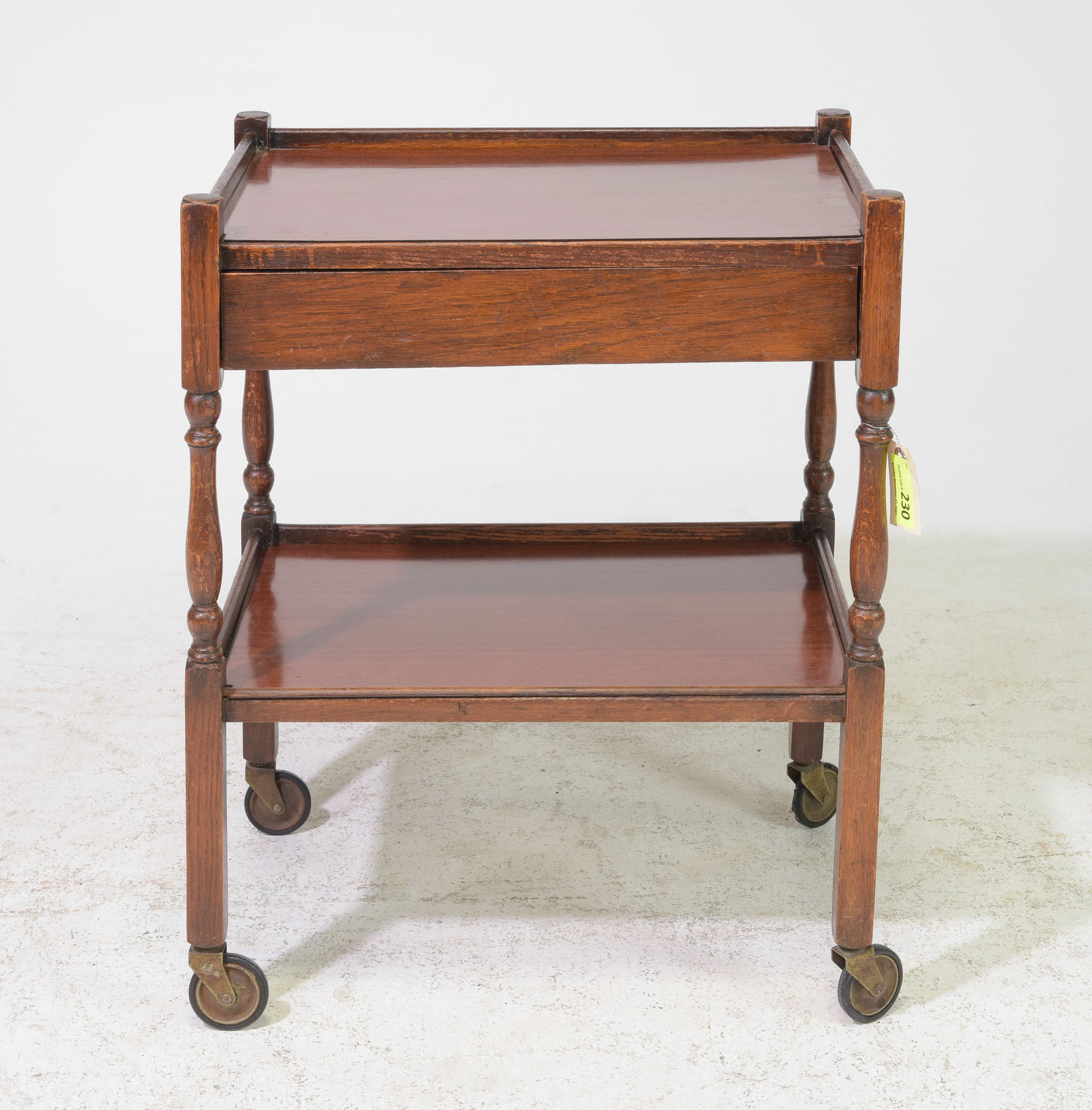 British Oak Single Drawer Trolley / Cart c.1930's-40's (1 of 4)