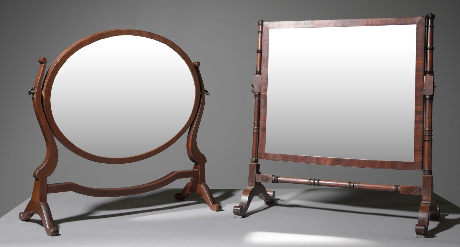 2 English Mahogany Free Standing Shaving Mirrors (1 of 5)