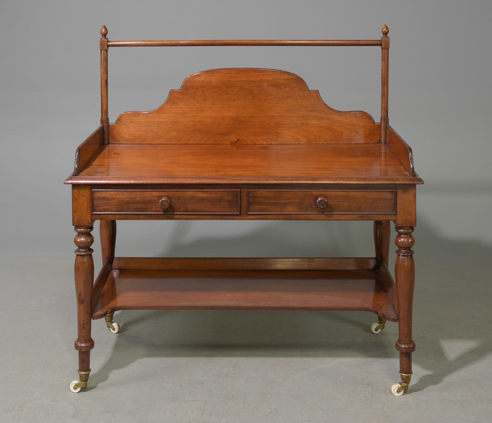 Victorian Mahogany Two Drawer Wash Stand / Hall Table (1 of 4)