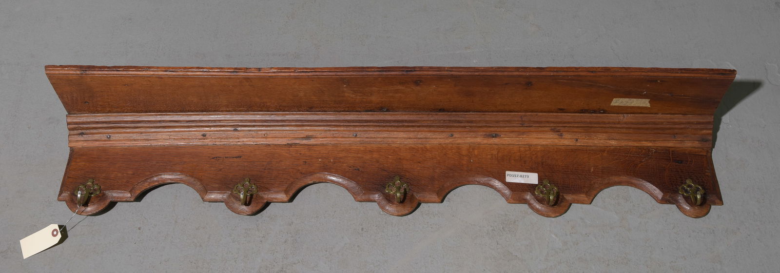 French Oak Wall Rack with Hooks (1 of 2)