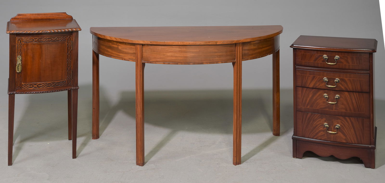 English Demilune Hall Table, Chest & Nightstand (1 of 5)