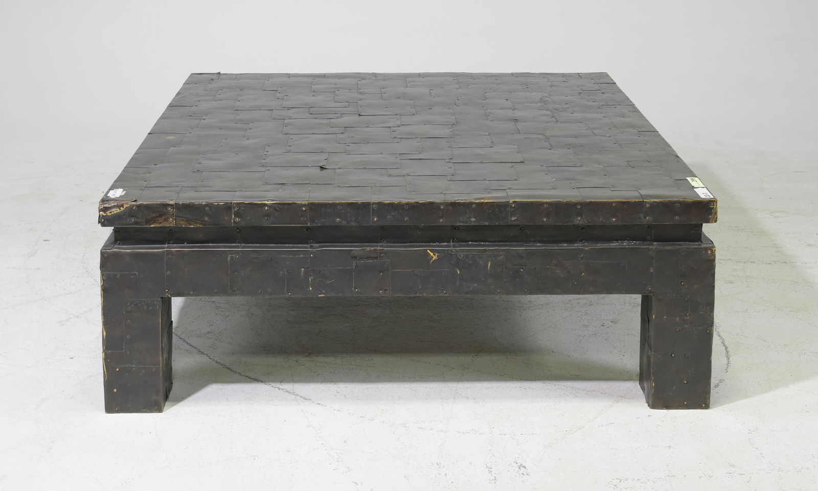 Rustic Metal Wrapped Oversize Cocktail / Coffee Table (1 of 3)