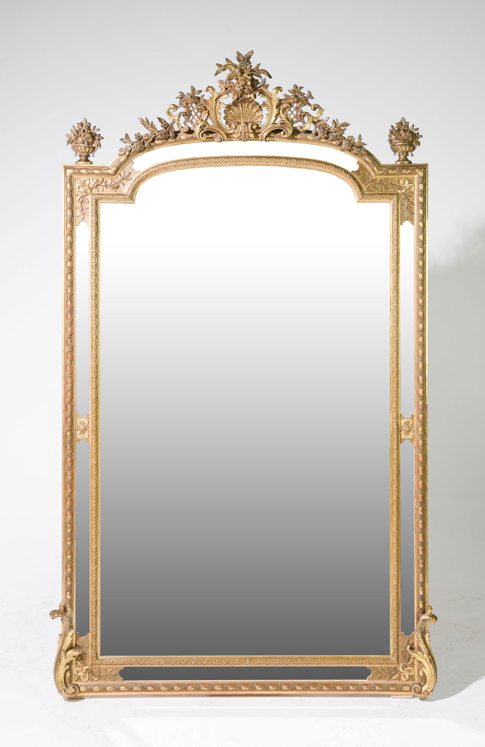 Palatial Louis XV Style Gold Gilt / Painted Mirror (1 of 5)
