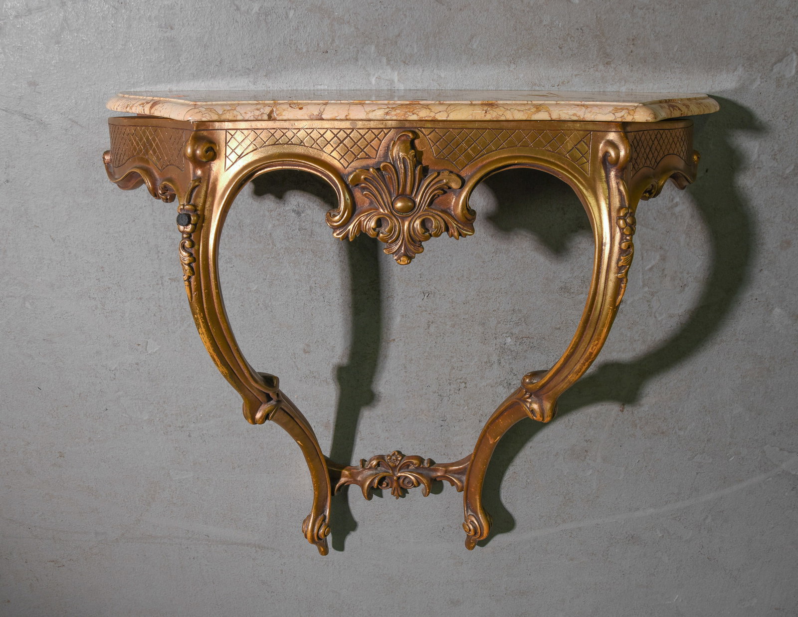 Louis XV Style Marble Top Wall Console (1 of 5)