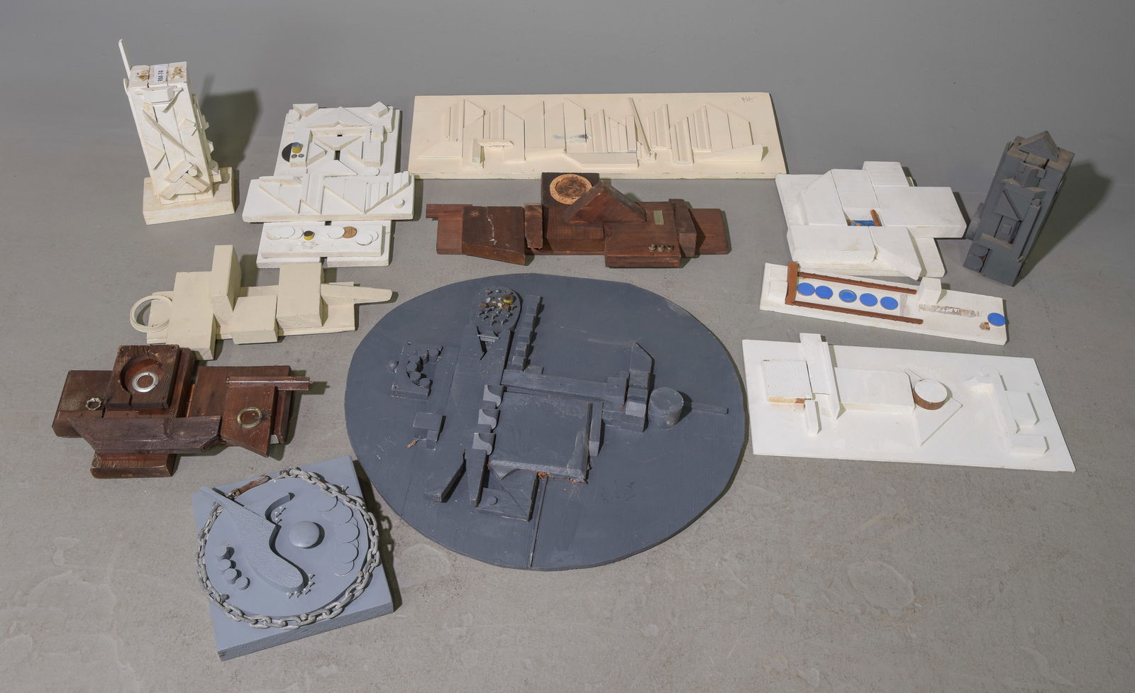 12 Brutalist Style Wood Carved Wall Decor (1 of 5)