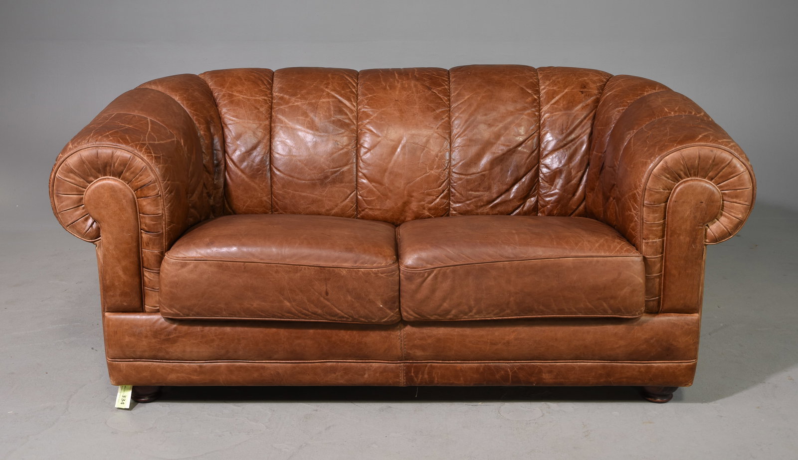 Brown 2 Seater Leather Sofa (1 of 6)