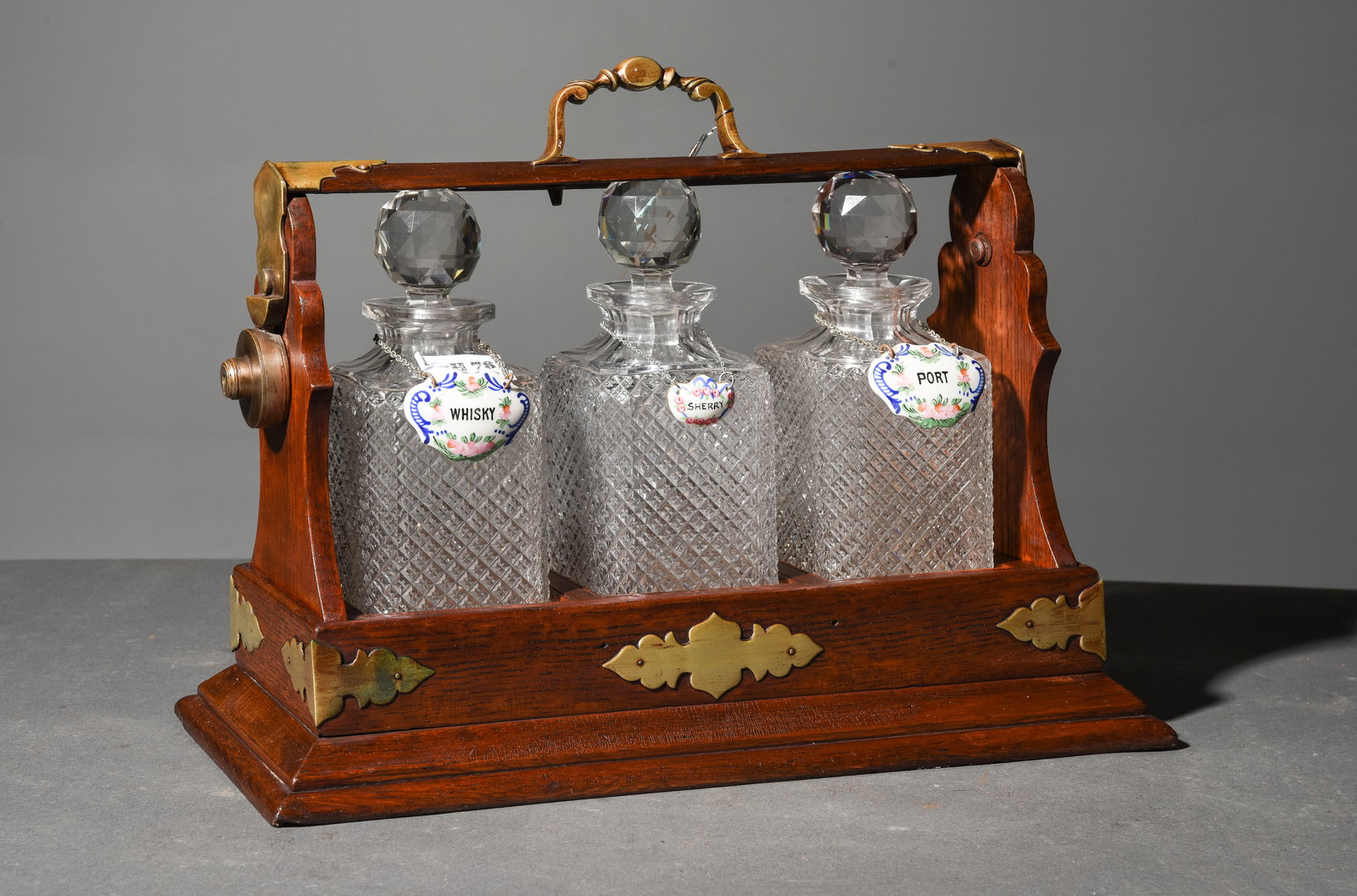 Edwardian Oak Cased Tantalus c.1900 #1 (1 of 4)