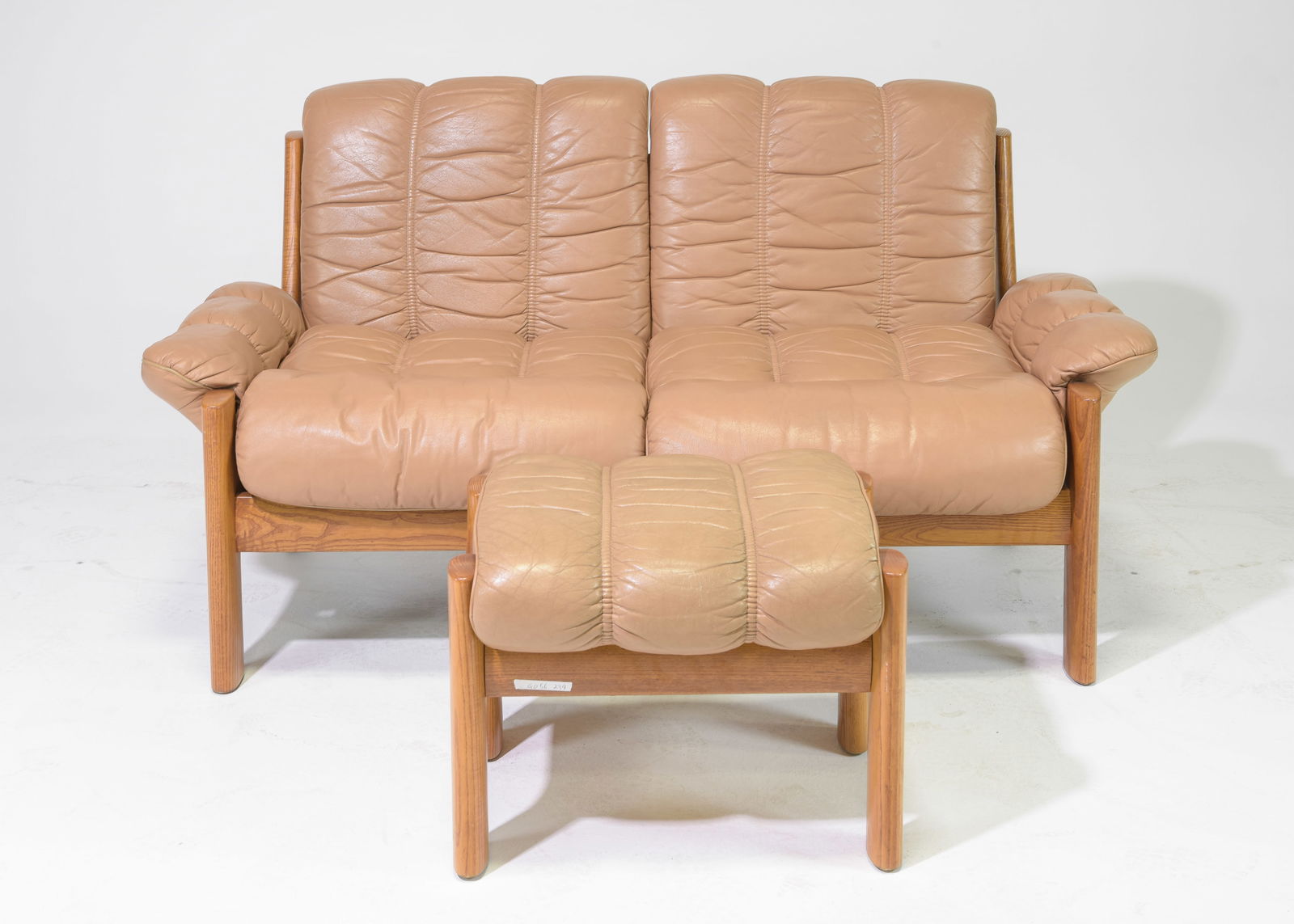 Ekornes Mid Century Modern Sofa & Foot Stool (1 of 7)
