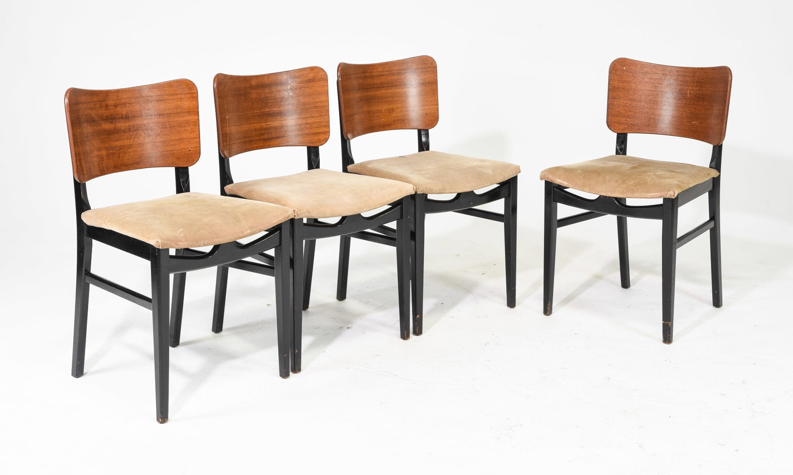 4 Mid Century Modern Tola Dining Chairs - Gplan: 4 Danish Modern Style Dining Chairs by Gplan part of their Black & Tola Range - 32 in tall x 18 x 19, Seat height is 18 inches