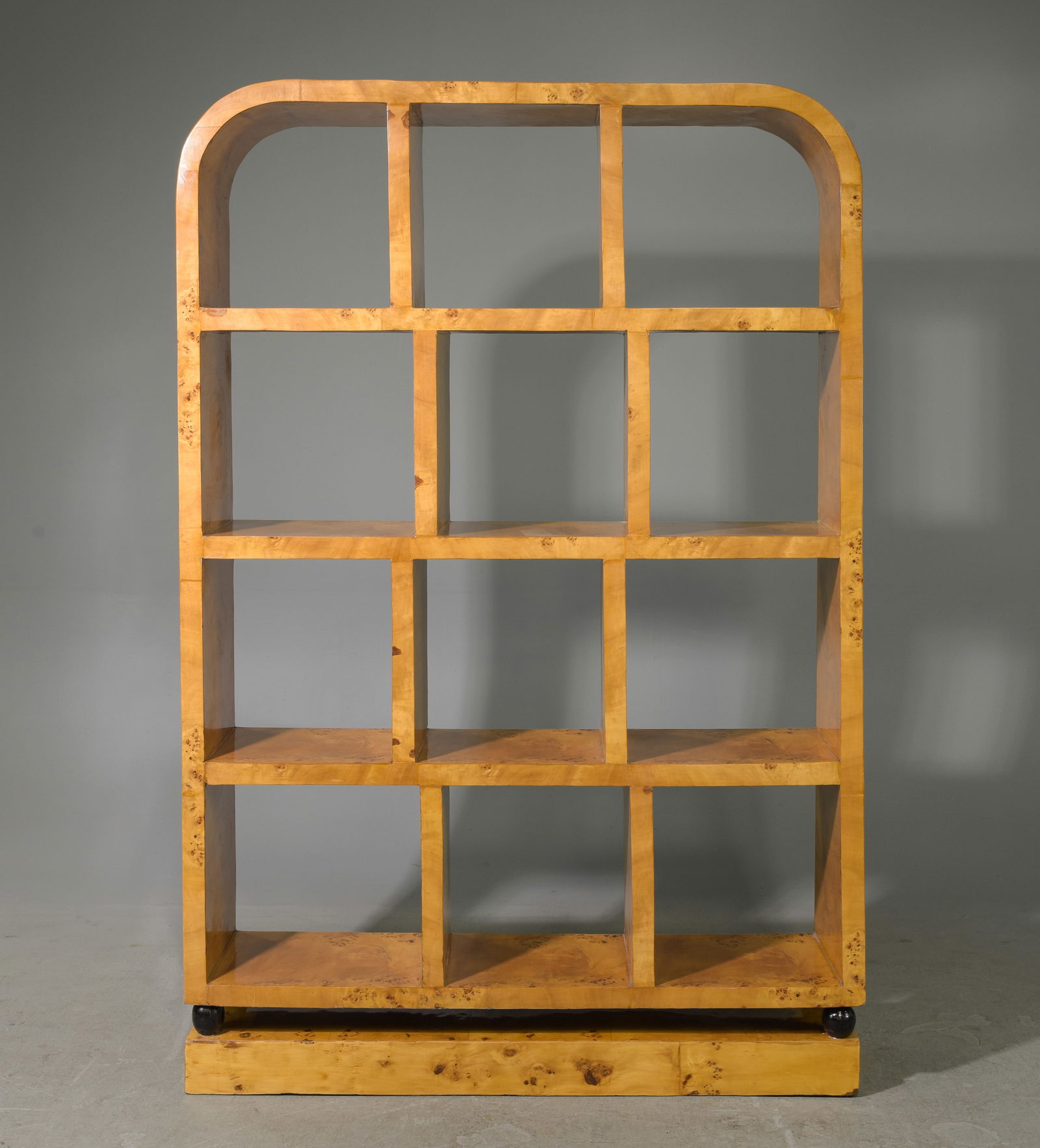 Art Deco Style Burled Room Divider / Bookshelf (1 of 5)