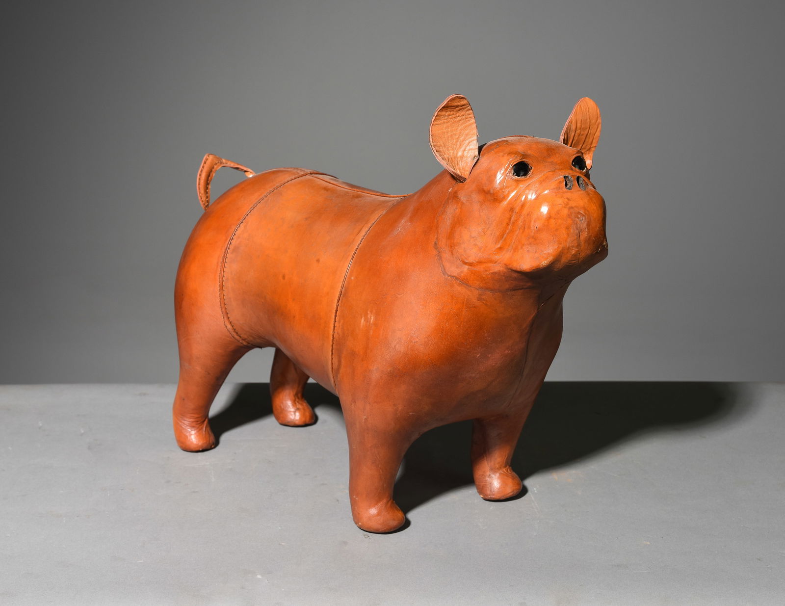 Leather Dog Stool In The Manner Of Omersa (1 of 3)