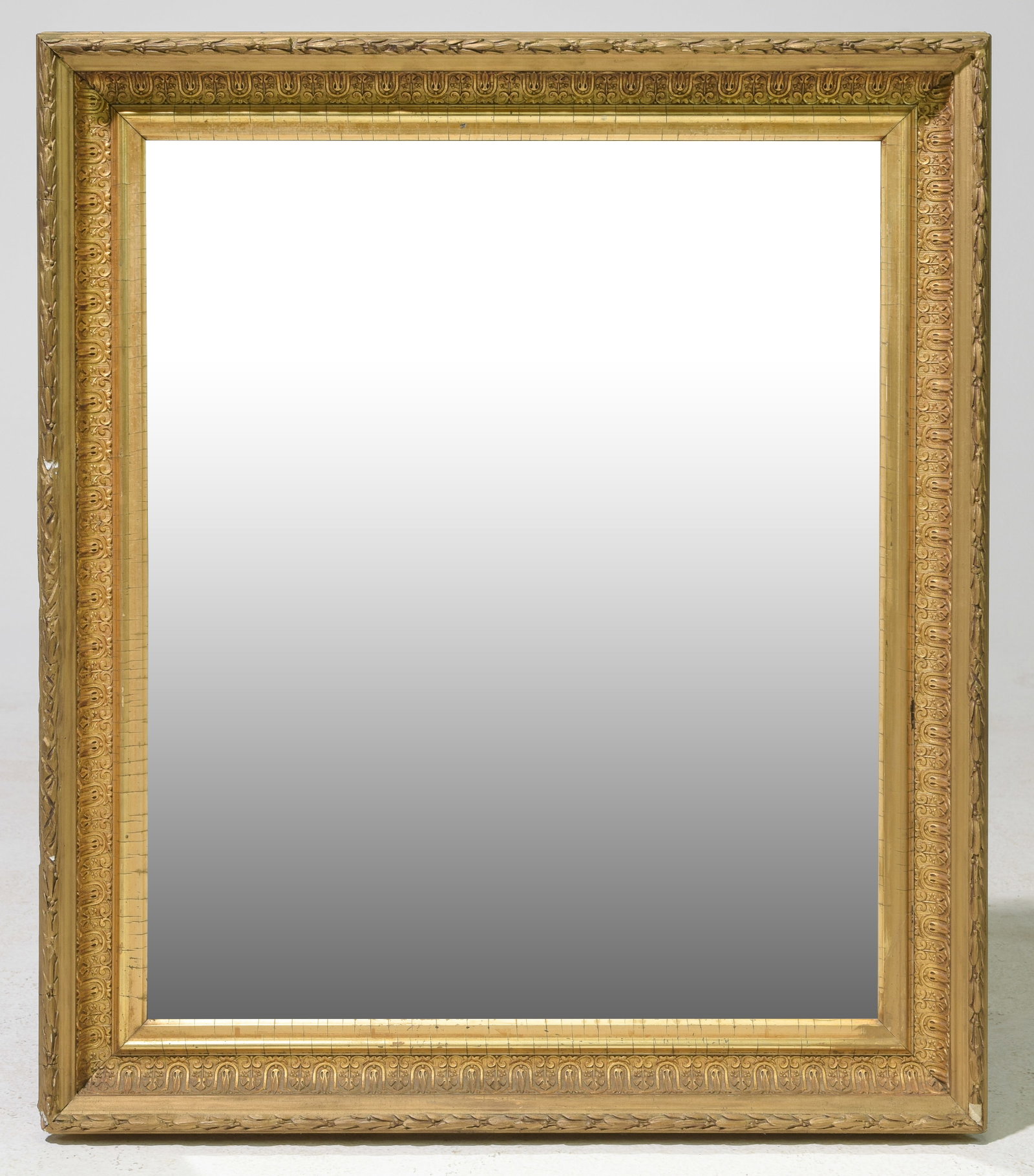 Gold Gilt / Painted Framed Mirror: Gold Gilt / Painted Framed Mirror - 29.5 in tall x 25 x 2