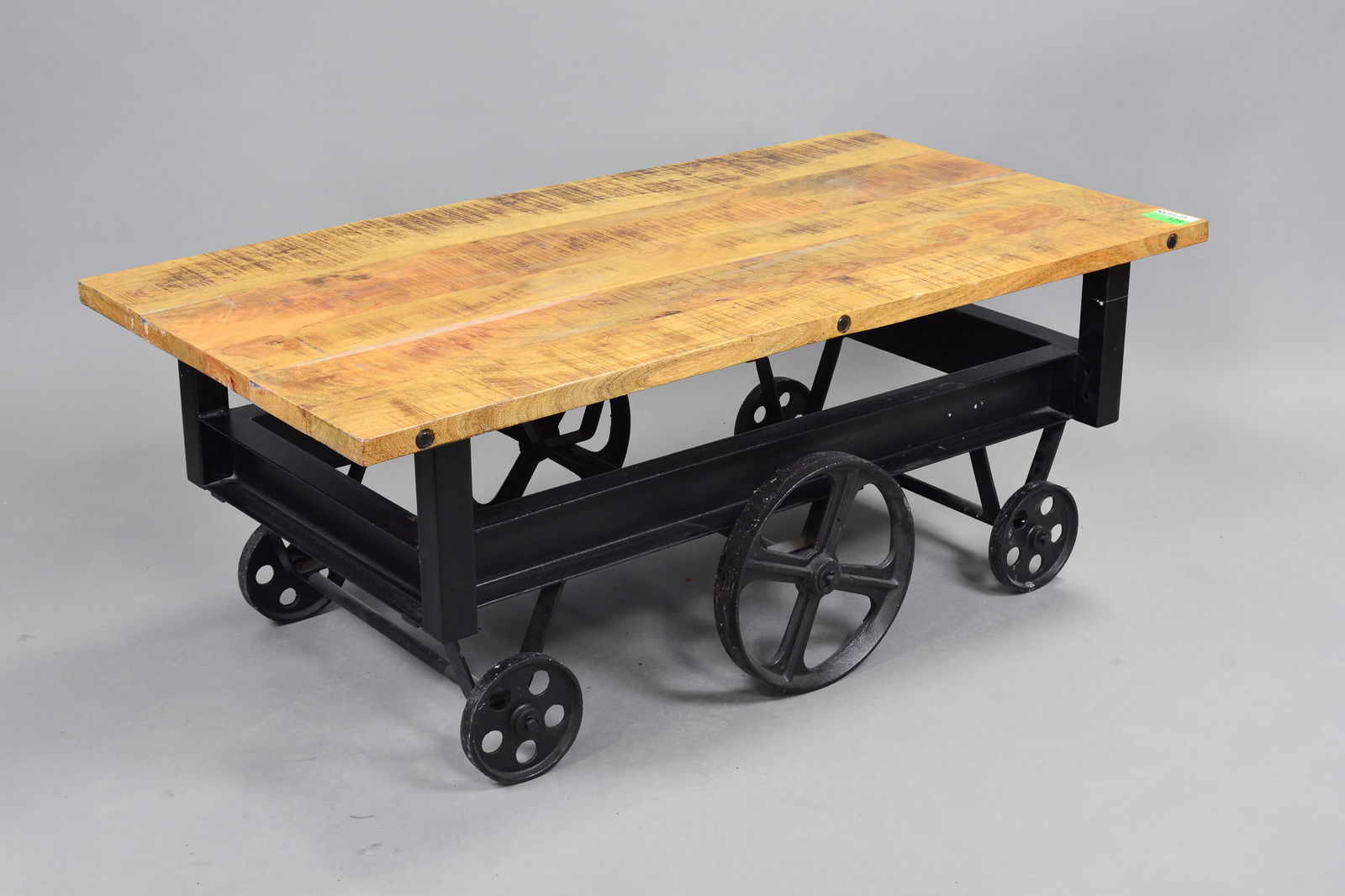 Industrial Style Rolling Coffee Table (1 of 2)