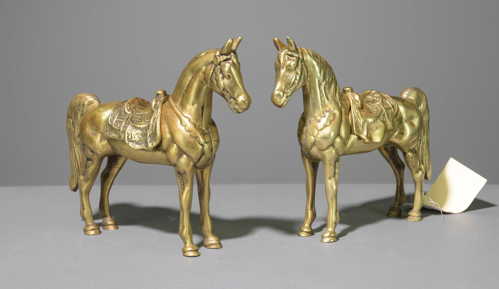 Two Heavy Brass Horse Figures (1 of 5)