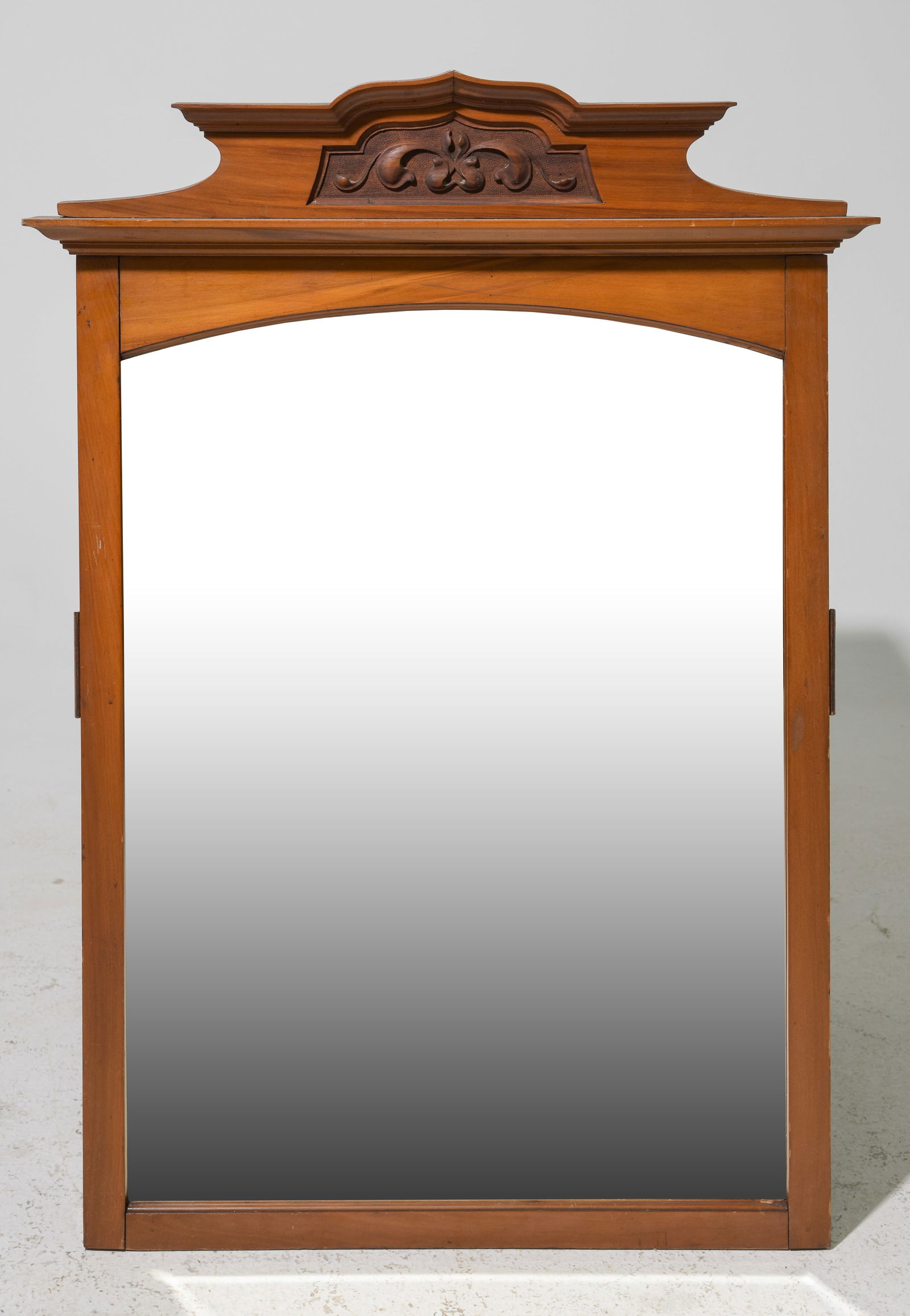 English Walnut Framed Beveled Mirror (1 of 3)
