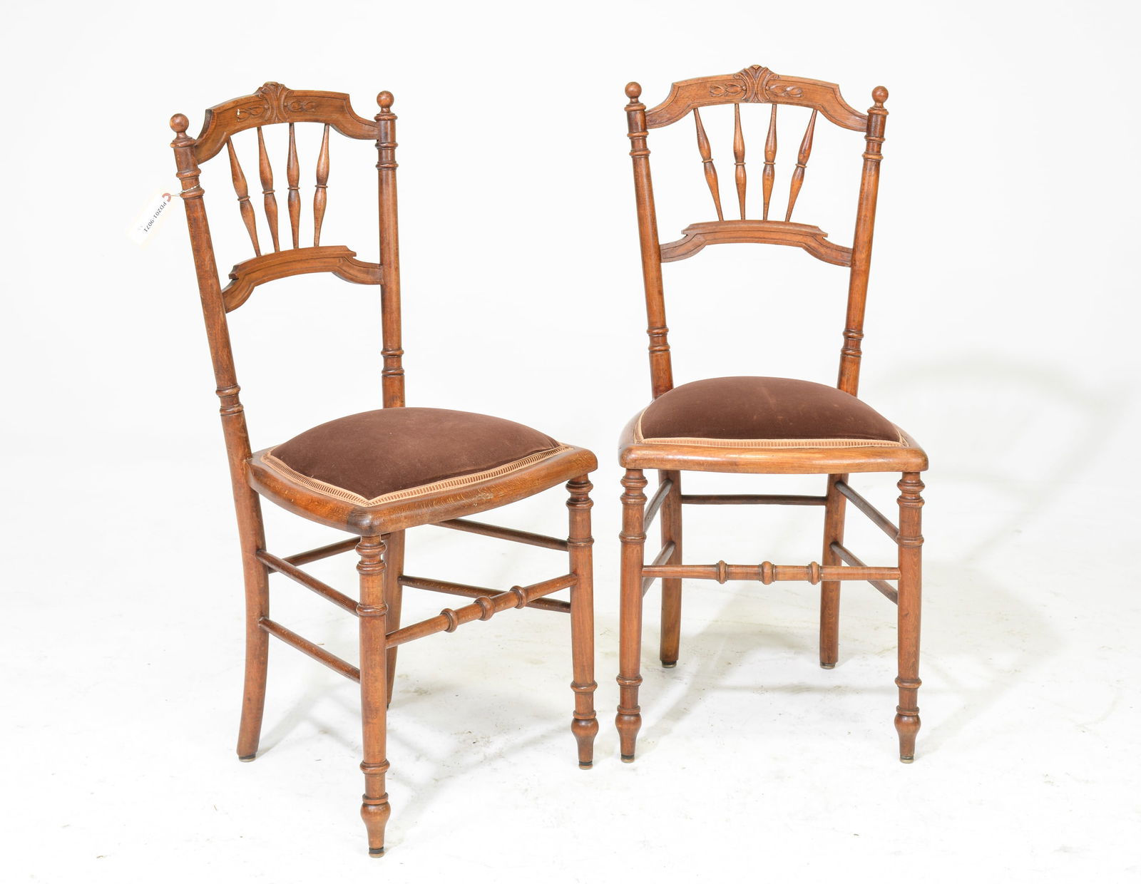 Pair of Louis XVI Style Vanity / Bedroom Chairs (1 of 3)