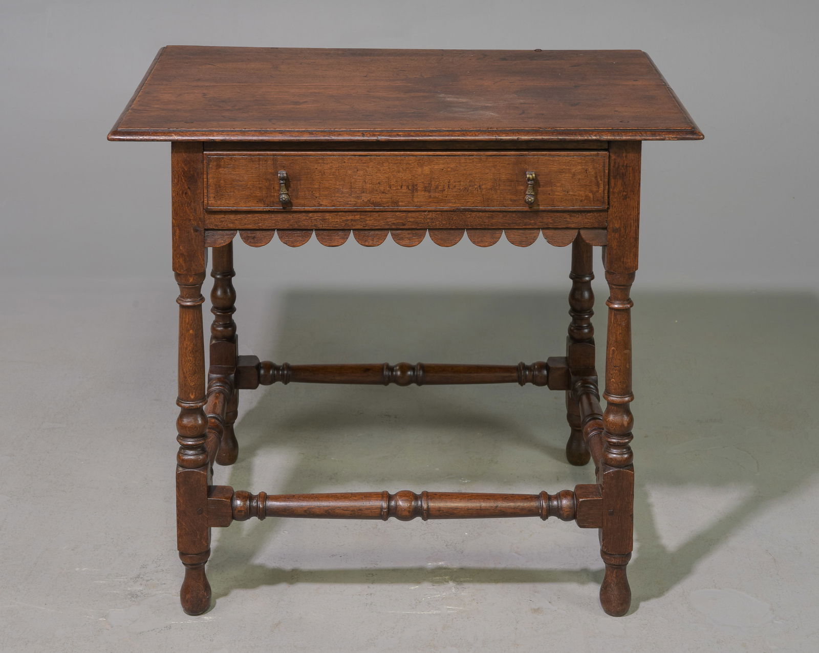 British Oak Single Drawer Hall Table (1 of 4)