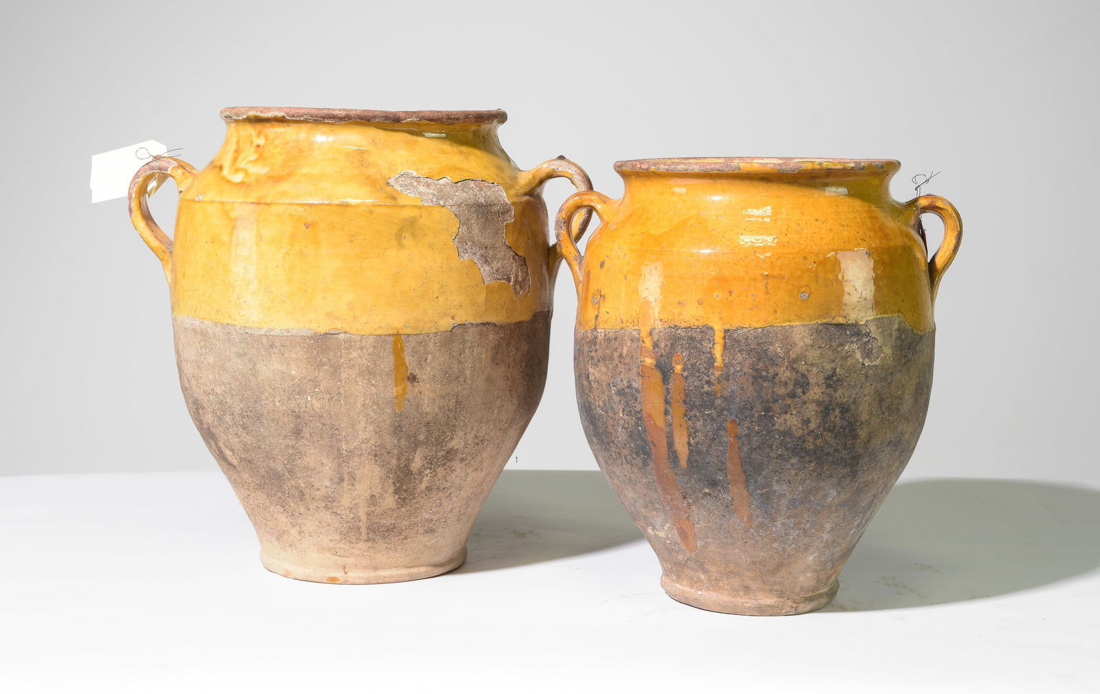 Two French Yellow Glazed Confit Pots (1 of 5)