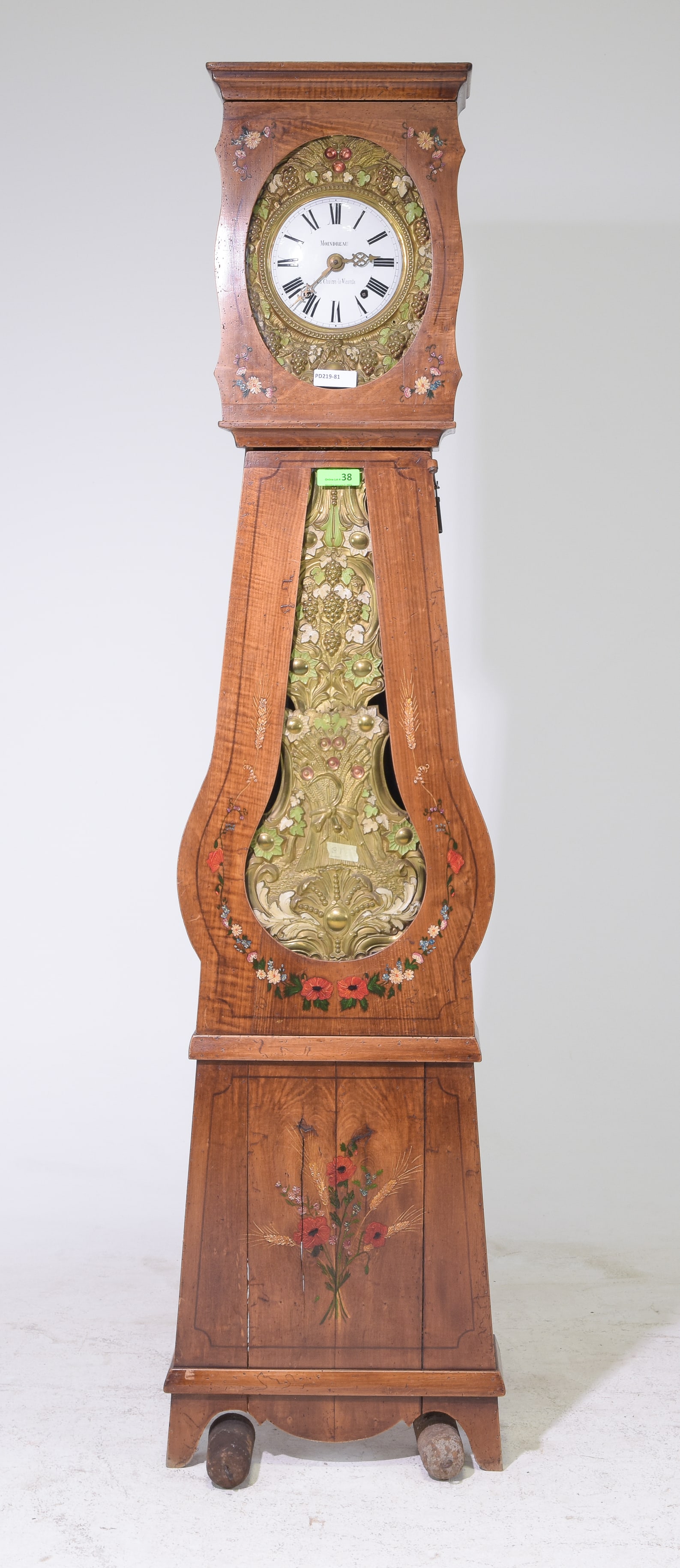 French Pine Banjo Shaped Grandfather / Longcase Clock (1 of 7)