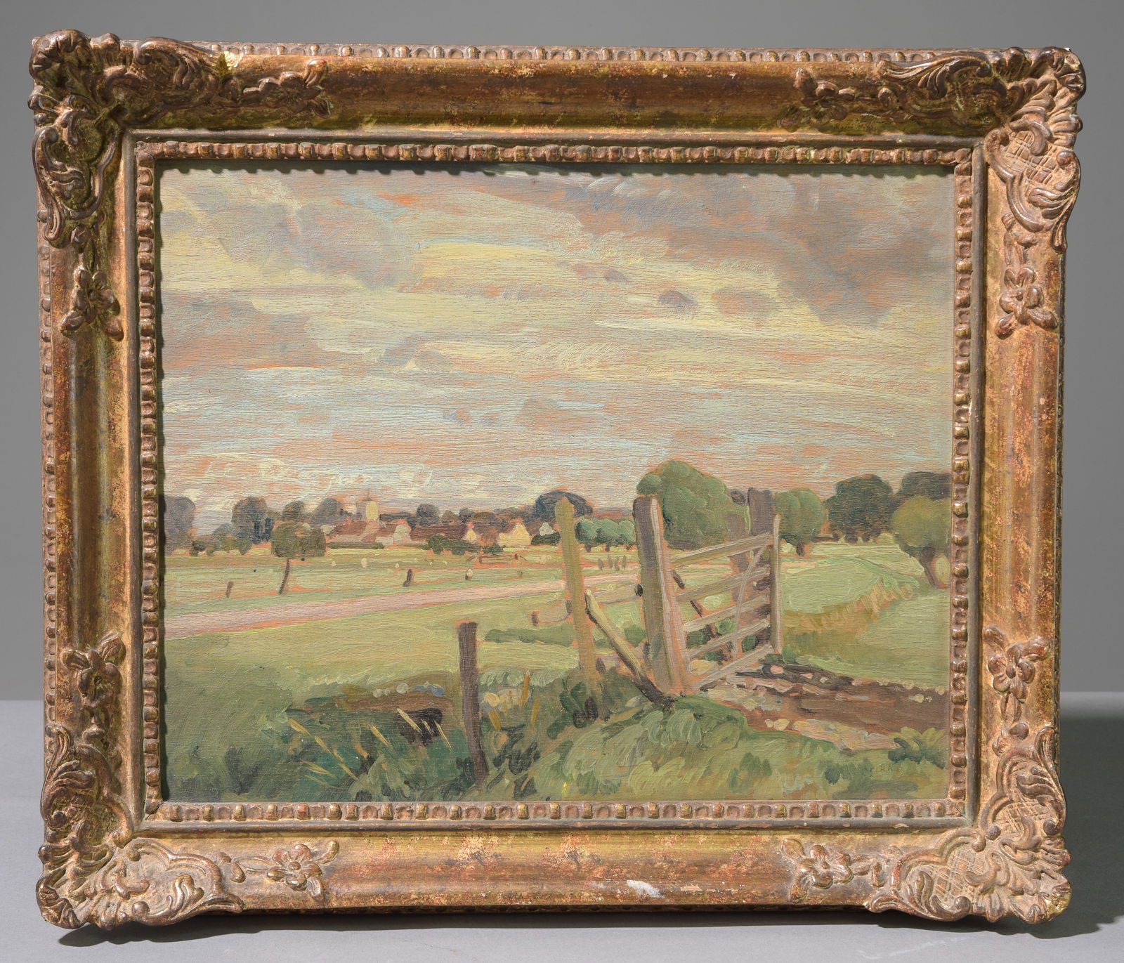 Gold Framed Petite Oil on Board Landscape (1 of 3)