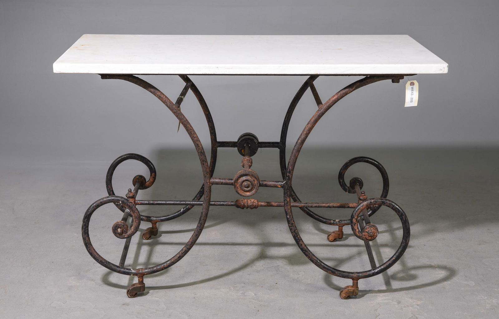 White Marble Top Pastry Table C. 1890's #1 (1 of 8)