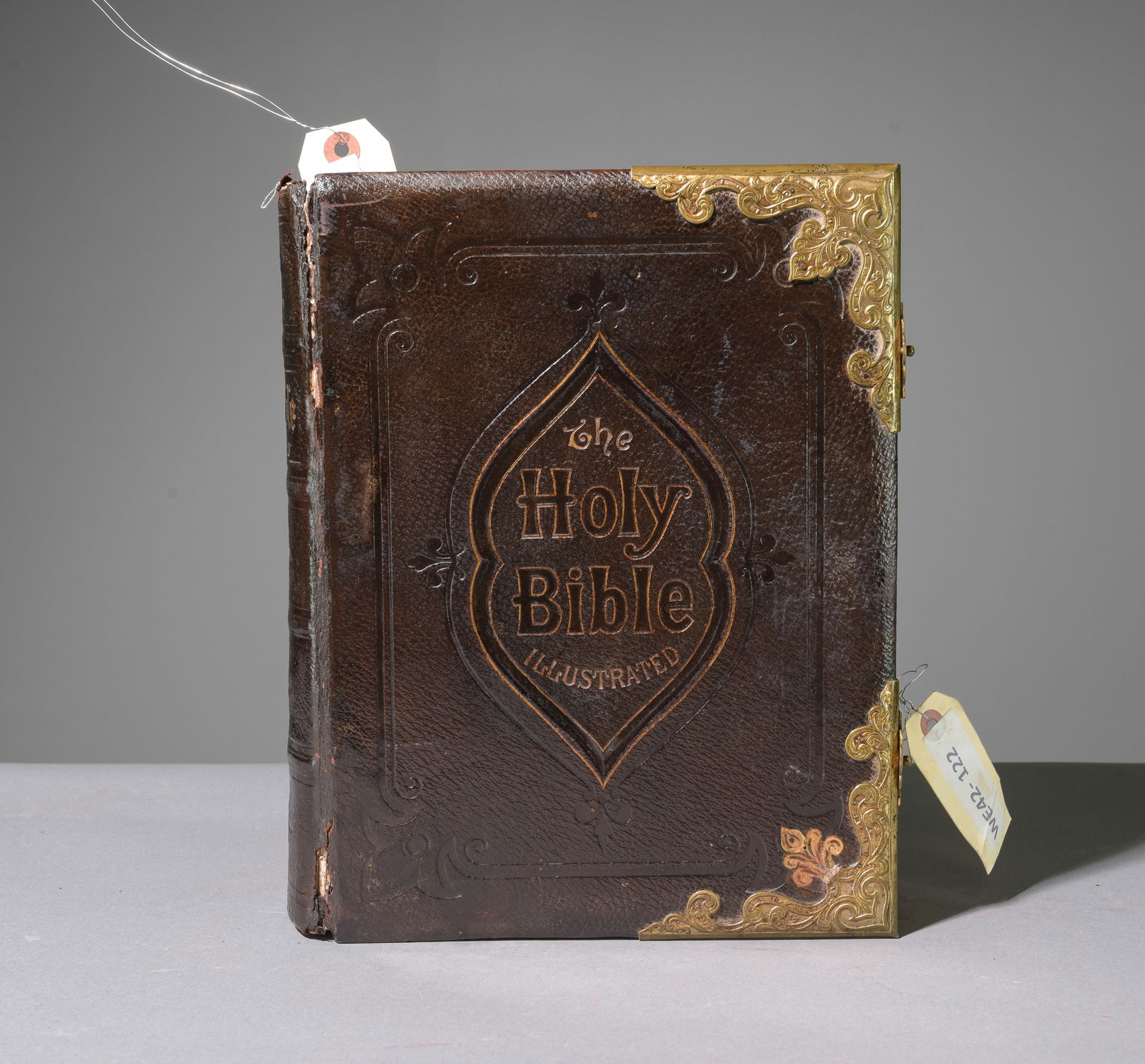 European Leather & Brass Bound Bible c.1800's #1 (1 of 6)