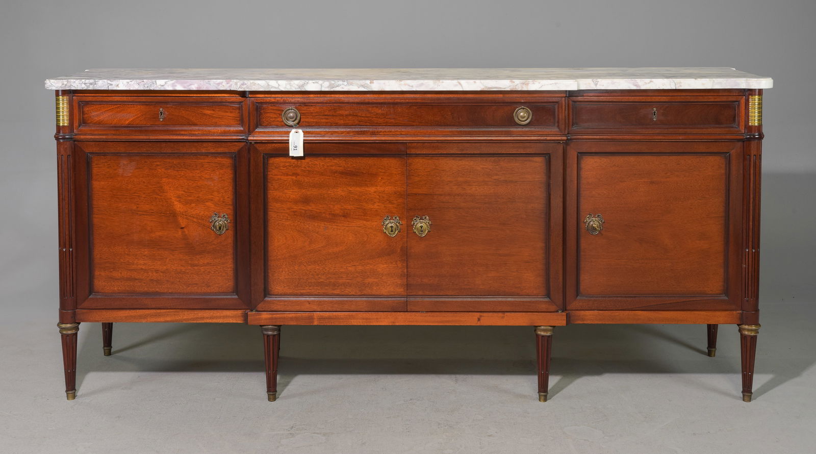 Louis XVI Style White Marble Top Sideboard (1 of 5)
