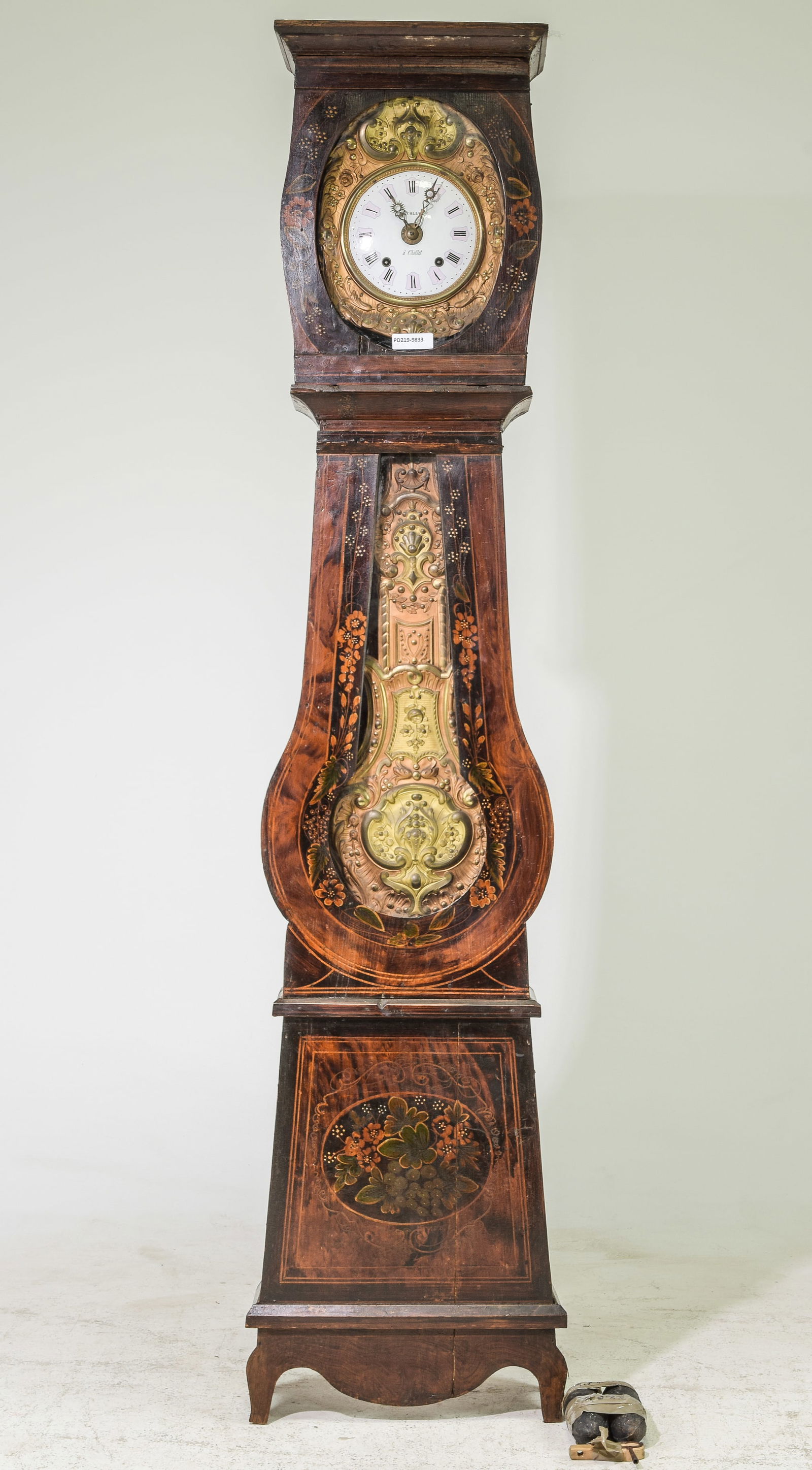 French Longcase / Grandfather Banjo Shaped Clock (1 of 6)