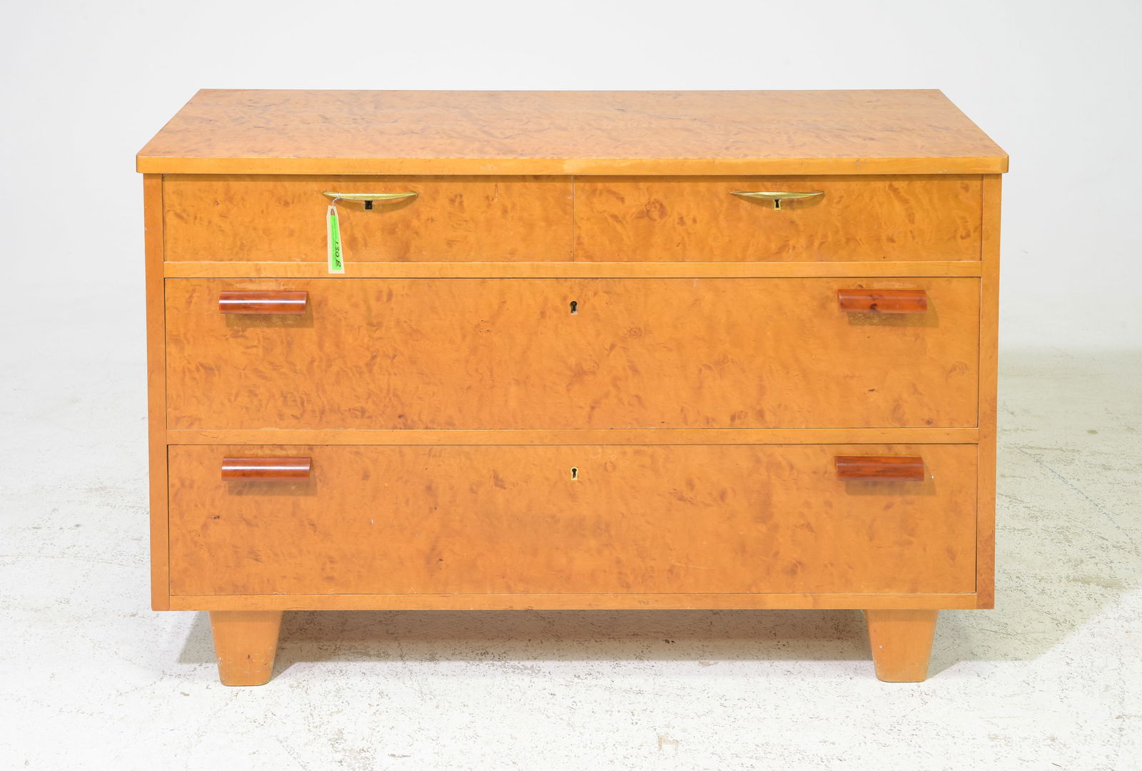 Scandinavian Art Deco Style Burled Chest (1 of 5)